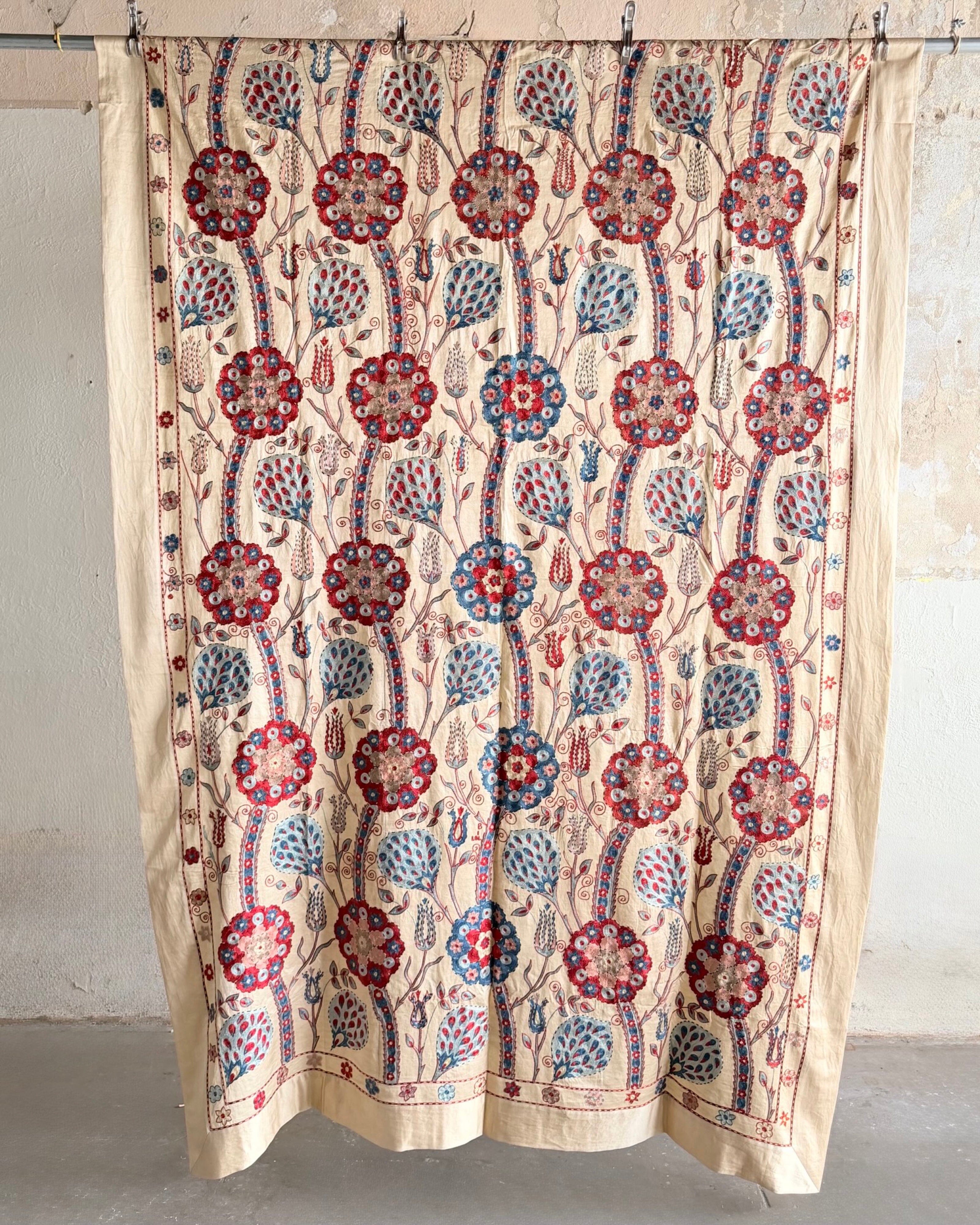 Hand Stitched Suzani (CSSU67026 | 68 x 104" ) Suzani Aziz Suzani 