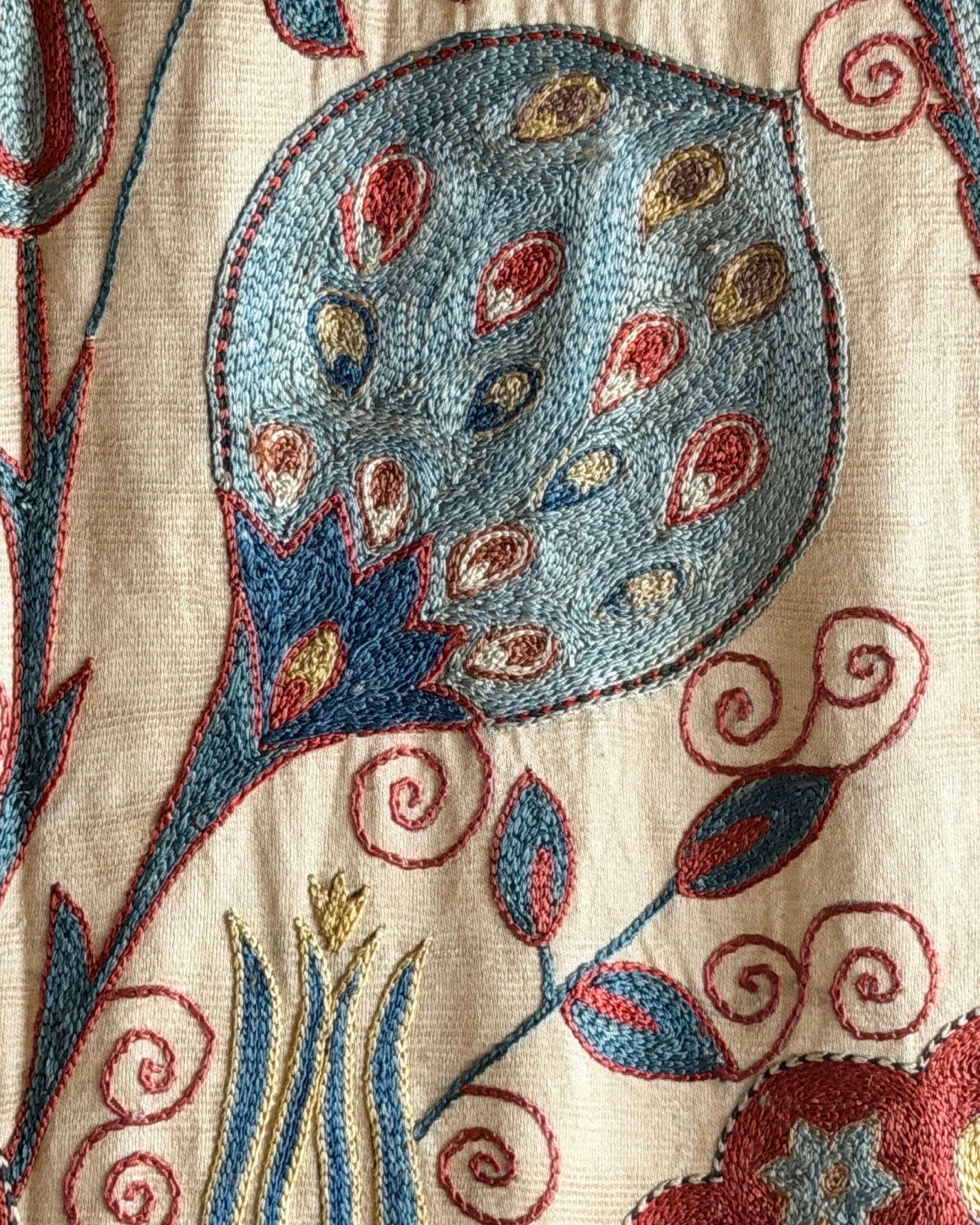 Hand Stitched Suzani (CSSU67326 | 68 x 102" ) Suzani Aziz Suzani 