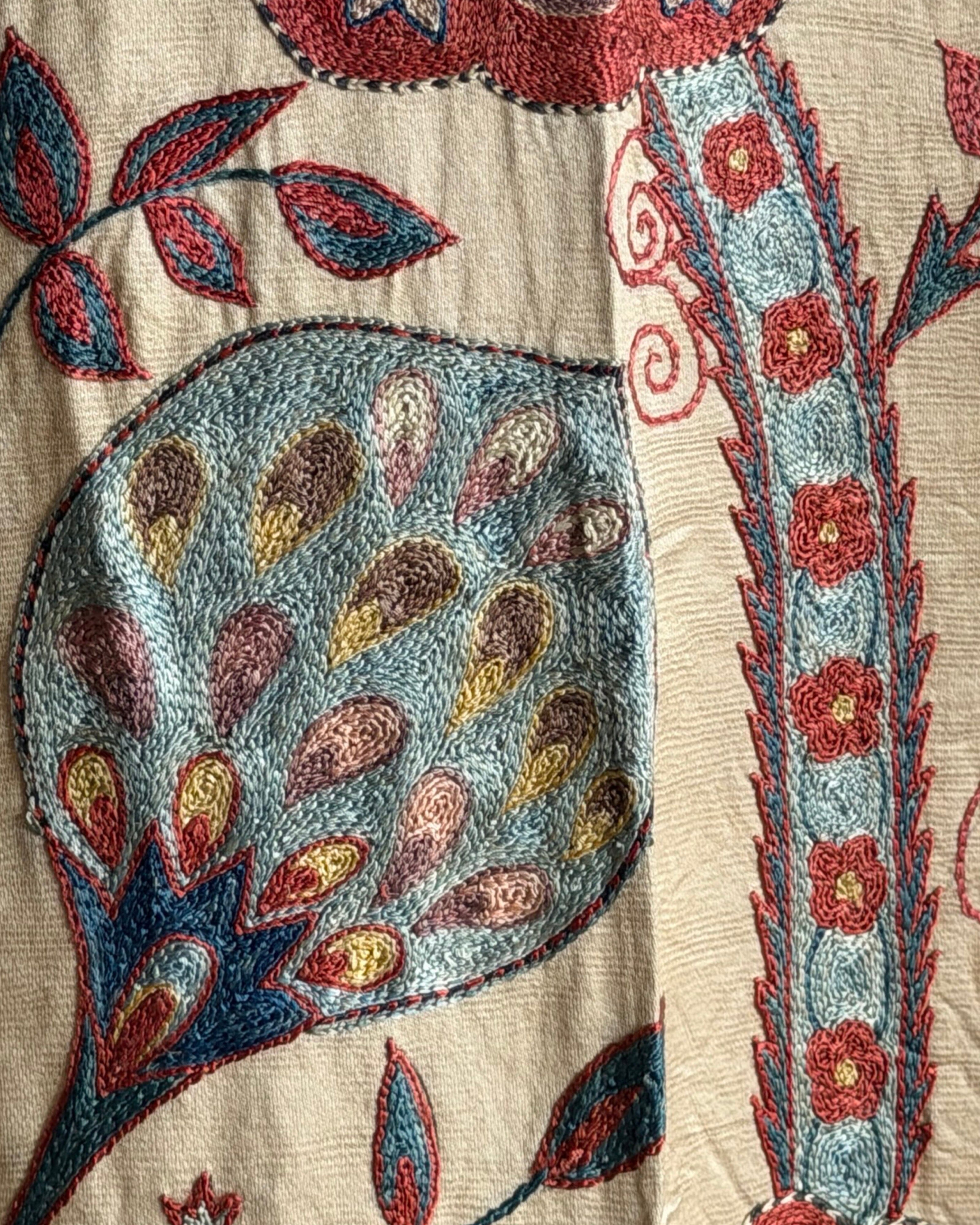 Hand Stitched Suzani (CSSU67326 | 68 x 102" ) Suzani Aziz Suzani 