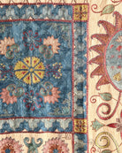 Hand Stitched Suzani (CSSU67826 | 64 x 98.5" ) Suzani Aziz Suzani 