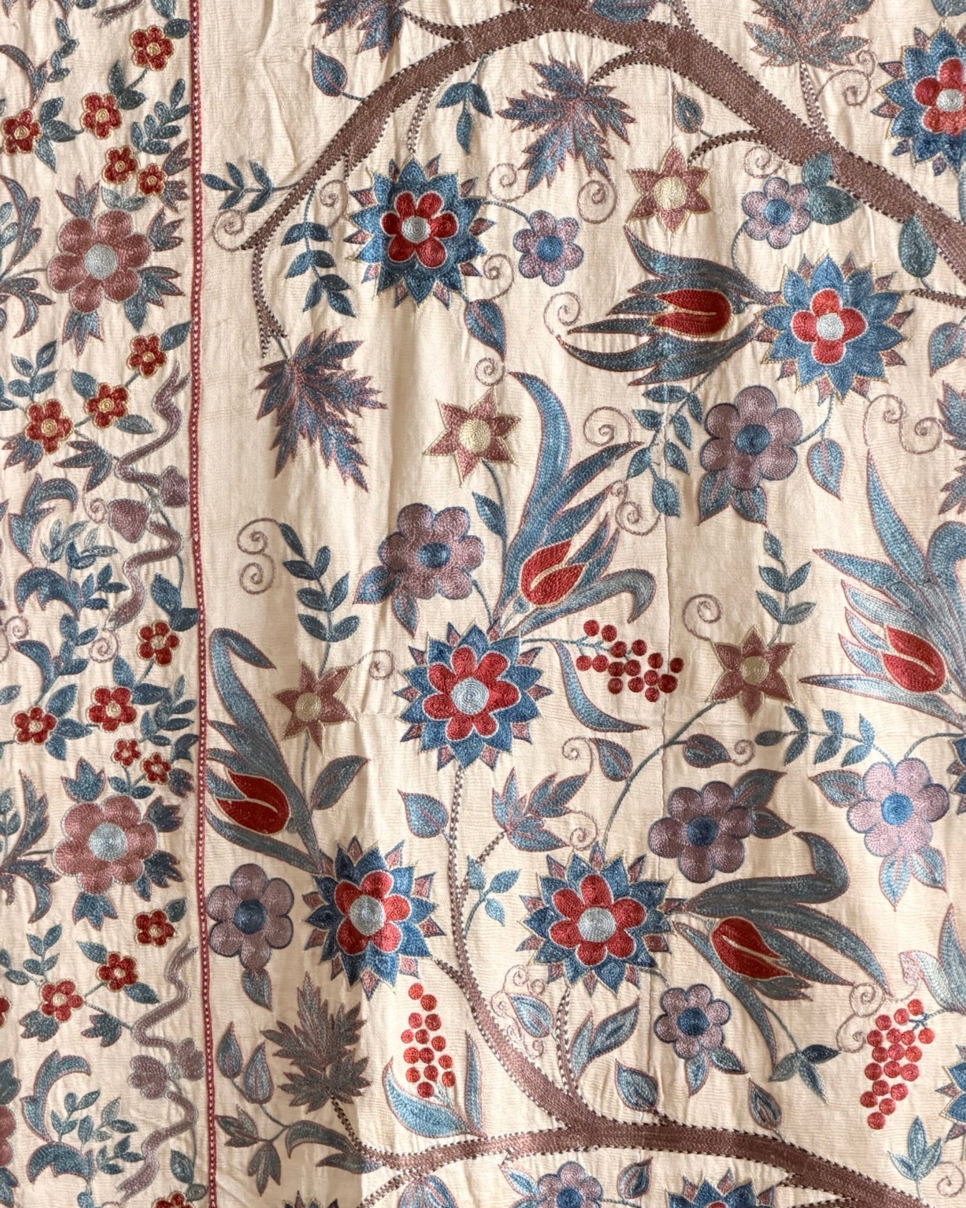 Hand Stitched Suzani (CSSU67926 | 67 x 99" ) Suzani Aziz Suzani 