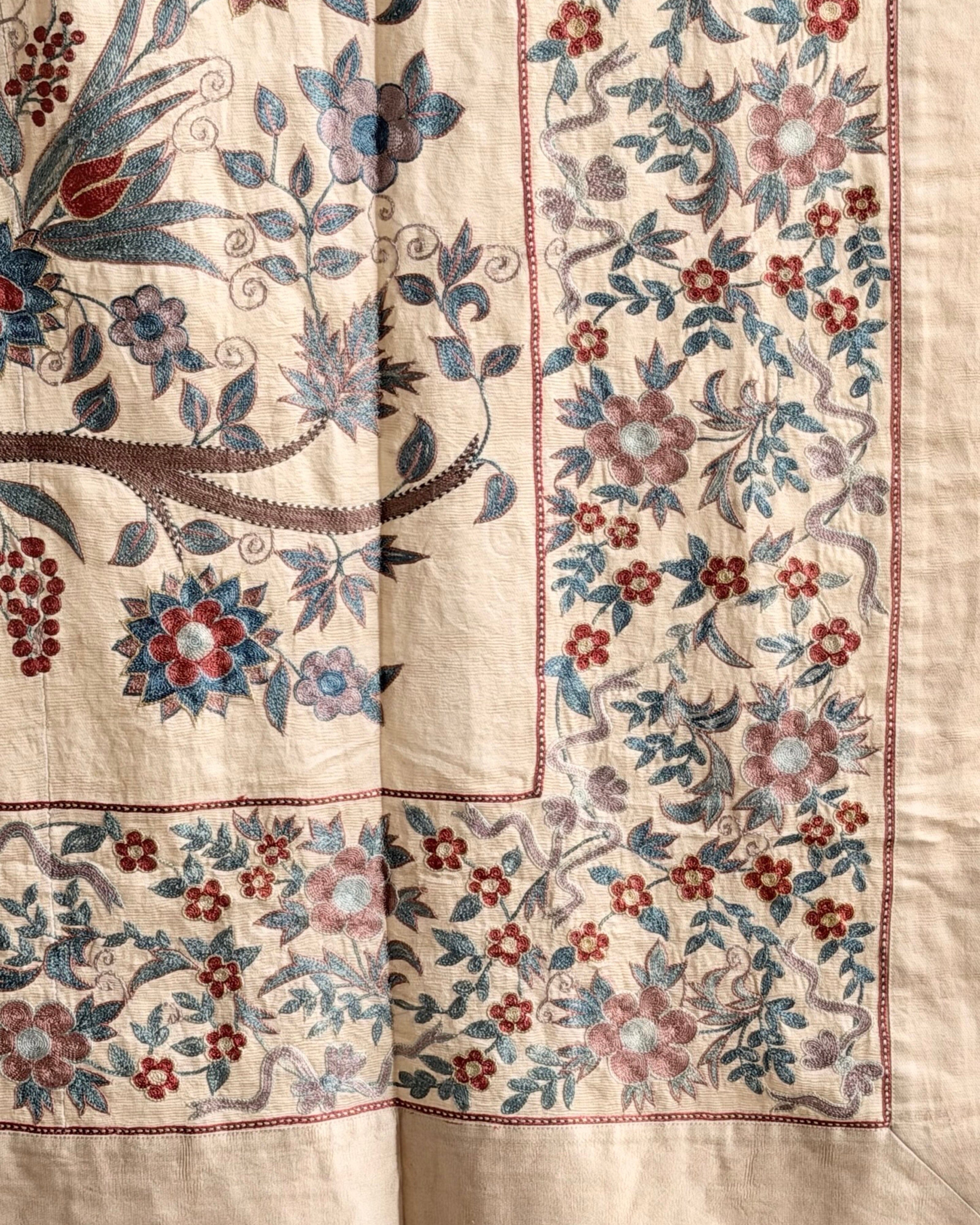 Hand Stitched Suzani (CSSU67926 | 67 x 99" ) Suzani Aziz Suzani 