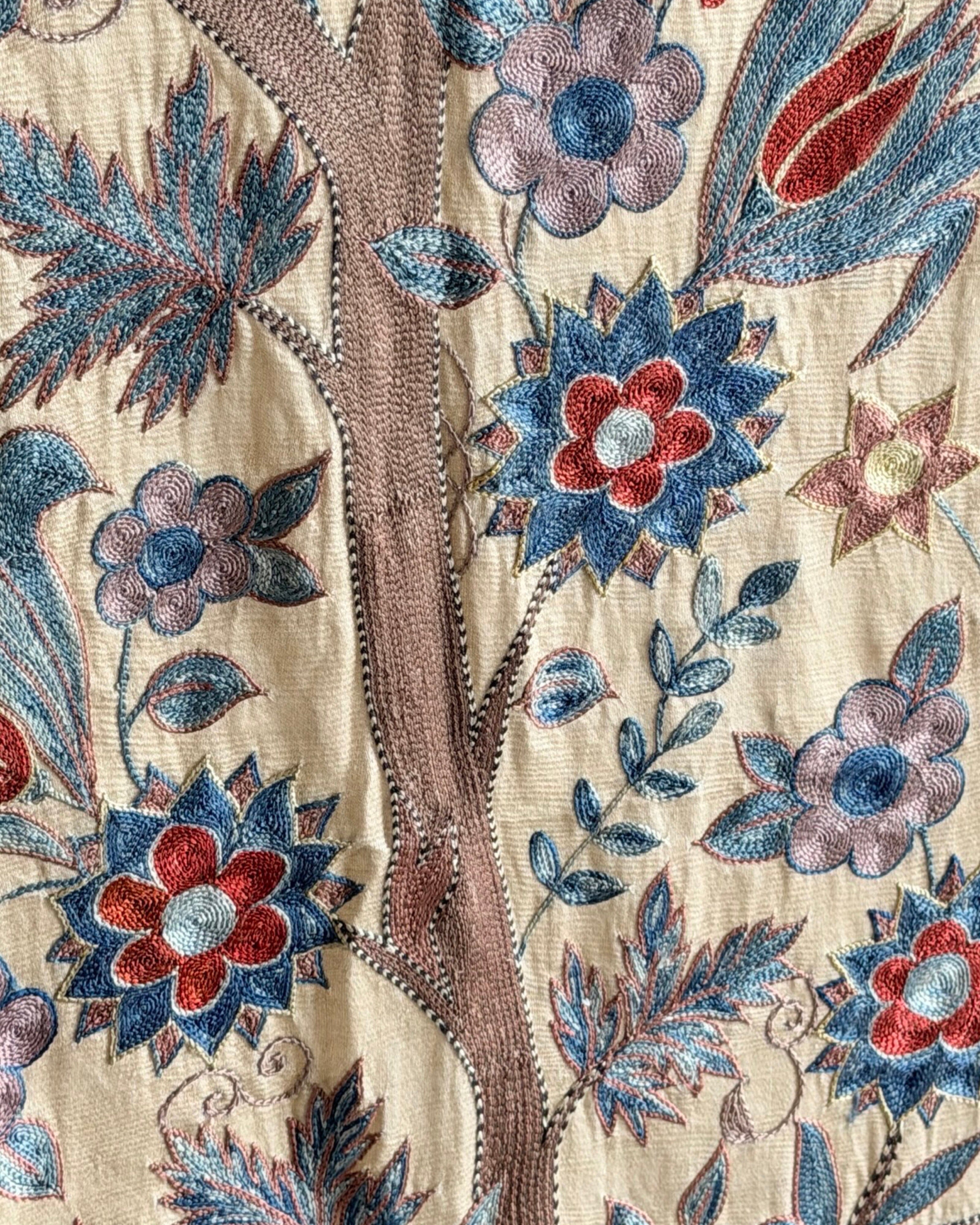 Hand Stitched Suzani (CSSU67926 | 67 x 99" ) Suzani Aziz Suzani 