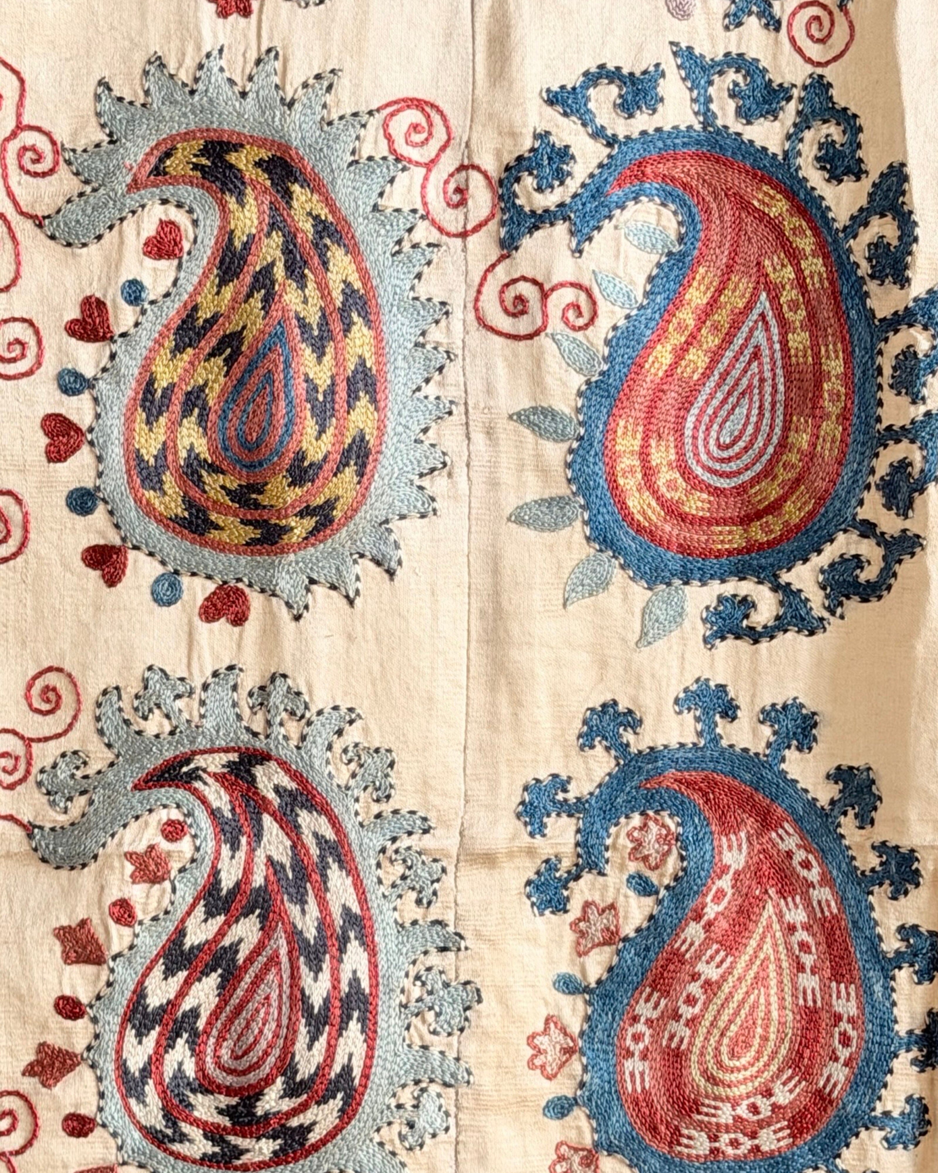 Hand Stitched Suzani (CSSU68426 | 61 x 78") Suzani Aziz Suzani 