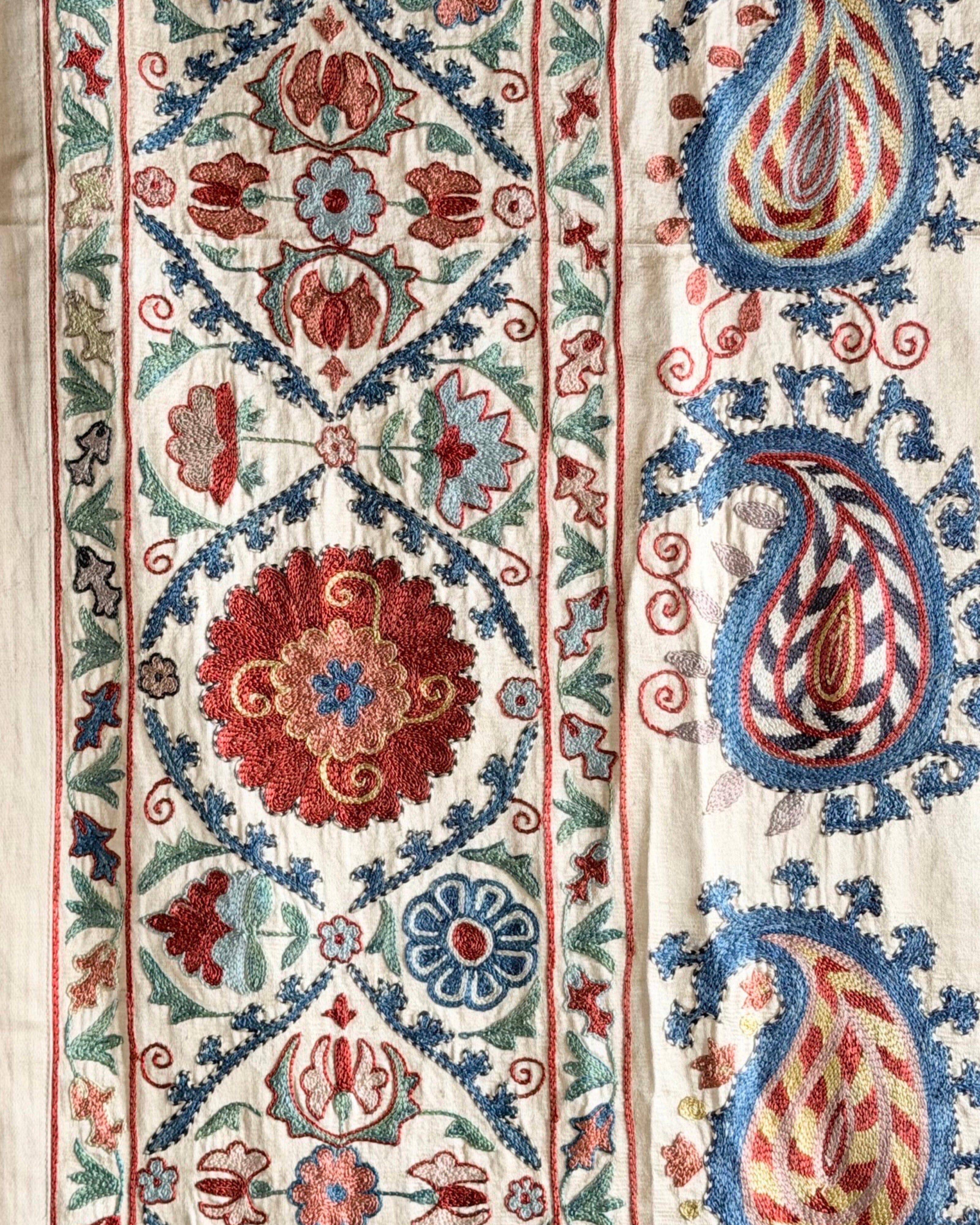 Hand Stitched Suzani (CSSU68426 | 61 x 78") Suzani Aziz Suzani 