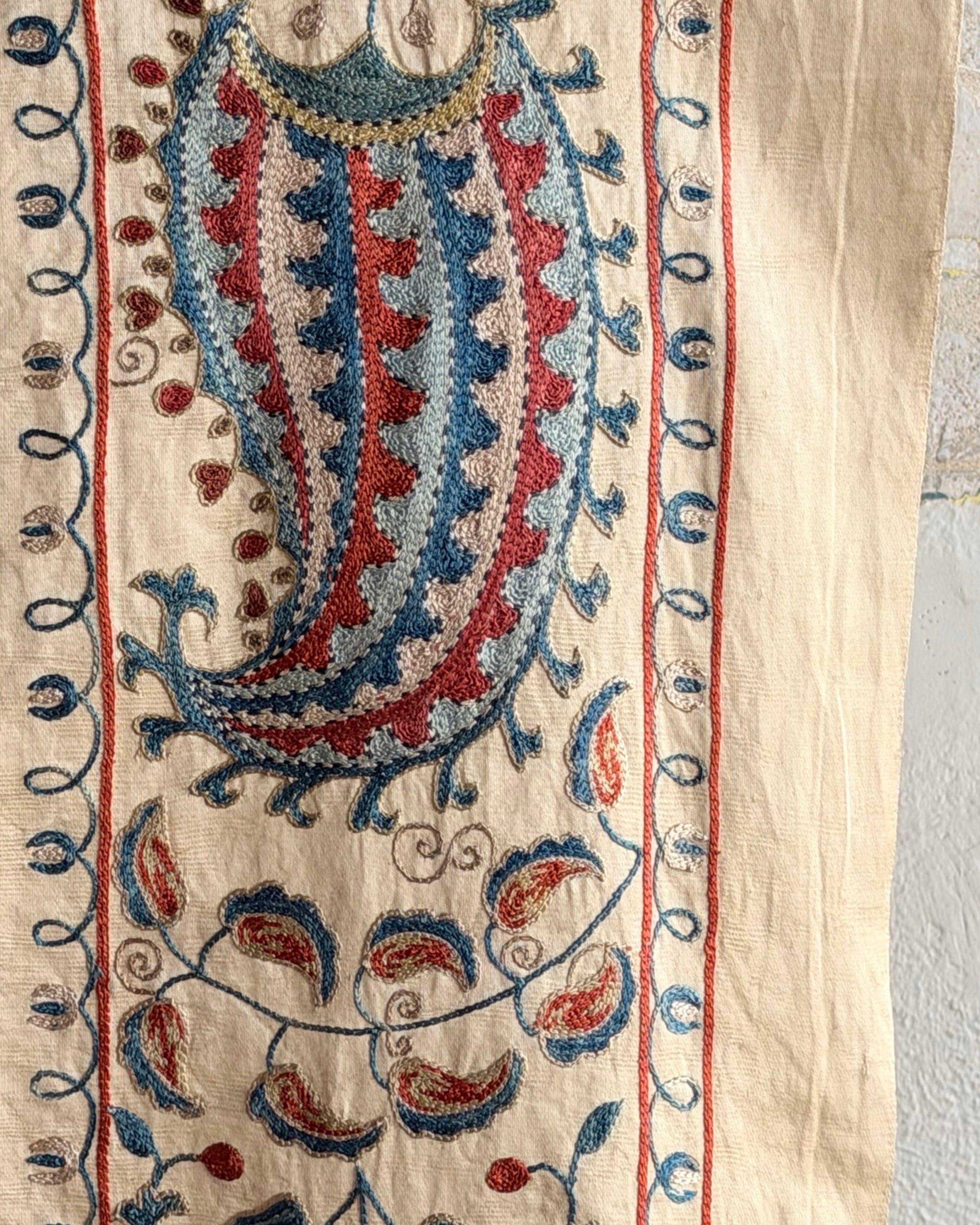 Hand Stitched Suzani (CSSU68626 | 62 x 78" ) Suzani Aziz Suzani 