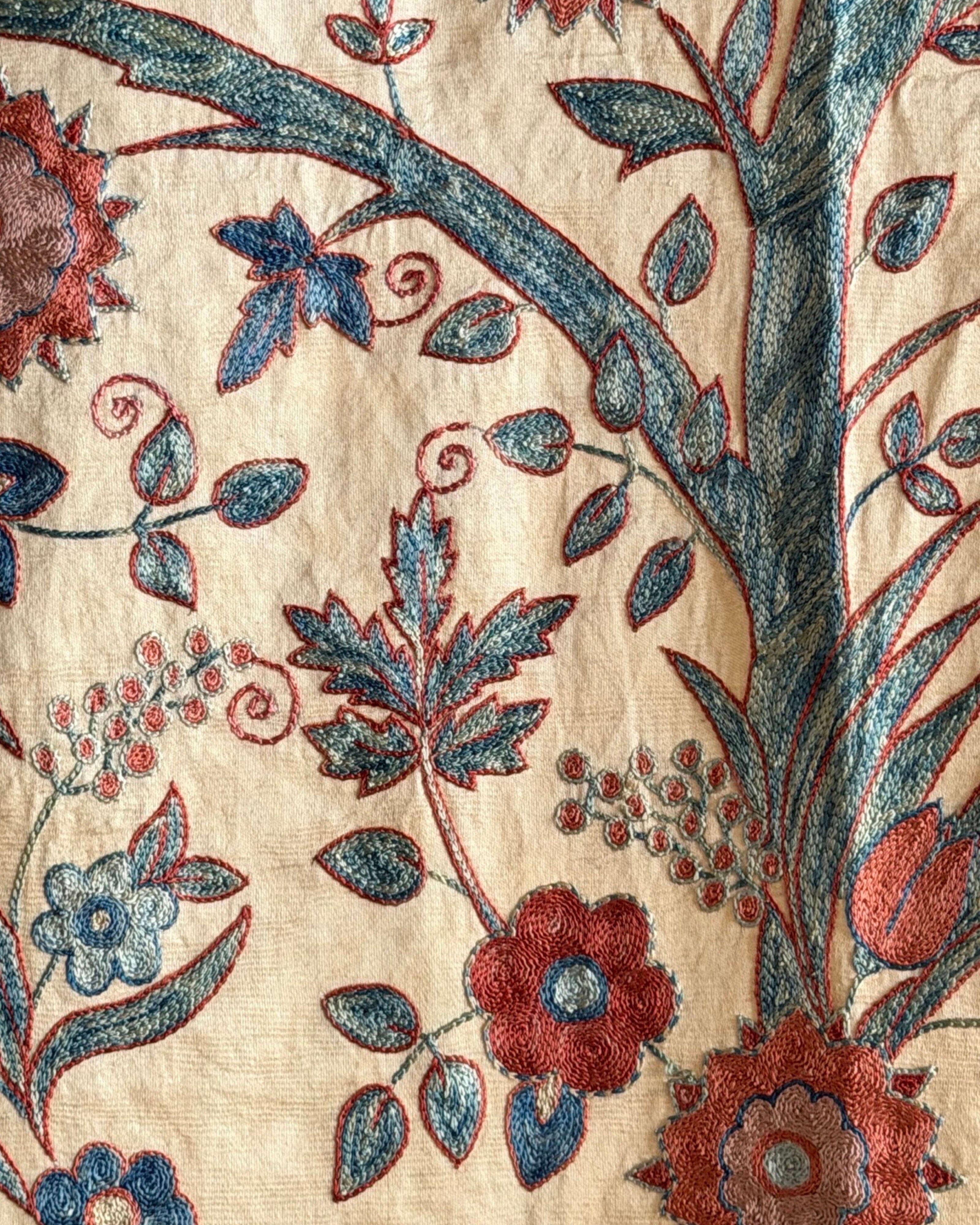 Hand Stitched Suzani (CSSU68926 | 61 x 84" ) Suzani Aziz Suzani 
