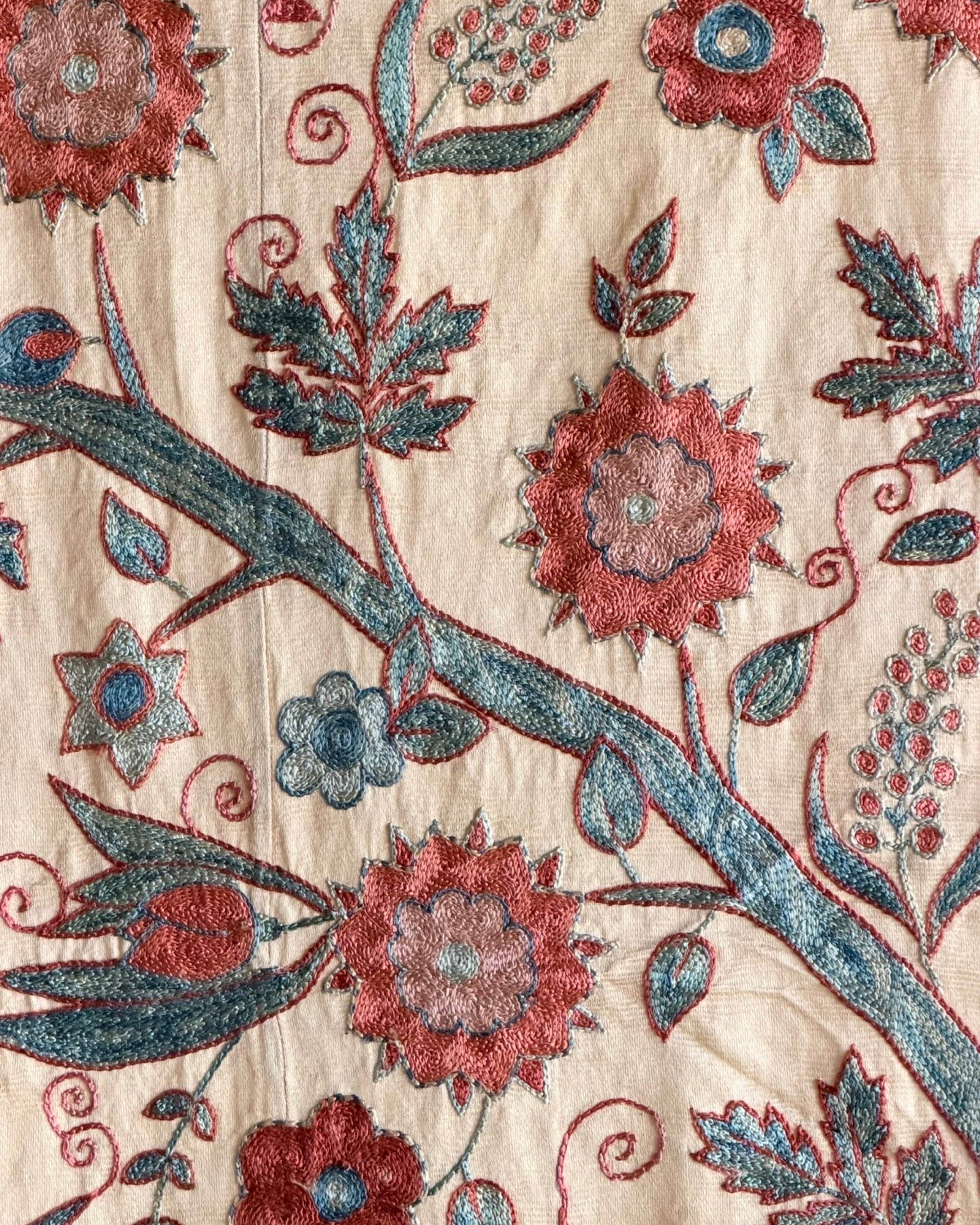 Hand Stitched Suzani (CSSU68926 | 61 x 84" ) Suzani Aziz Suzani 