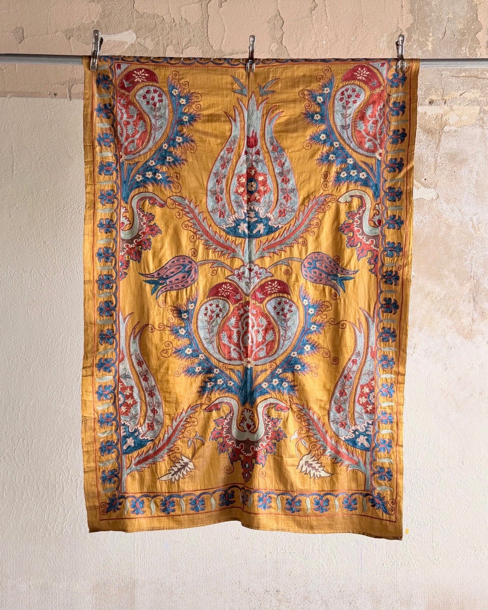 Hand Stitched Suzani (CSSU69726 | 42 x 61.5" ) Suzani Aziz Suzani 