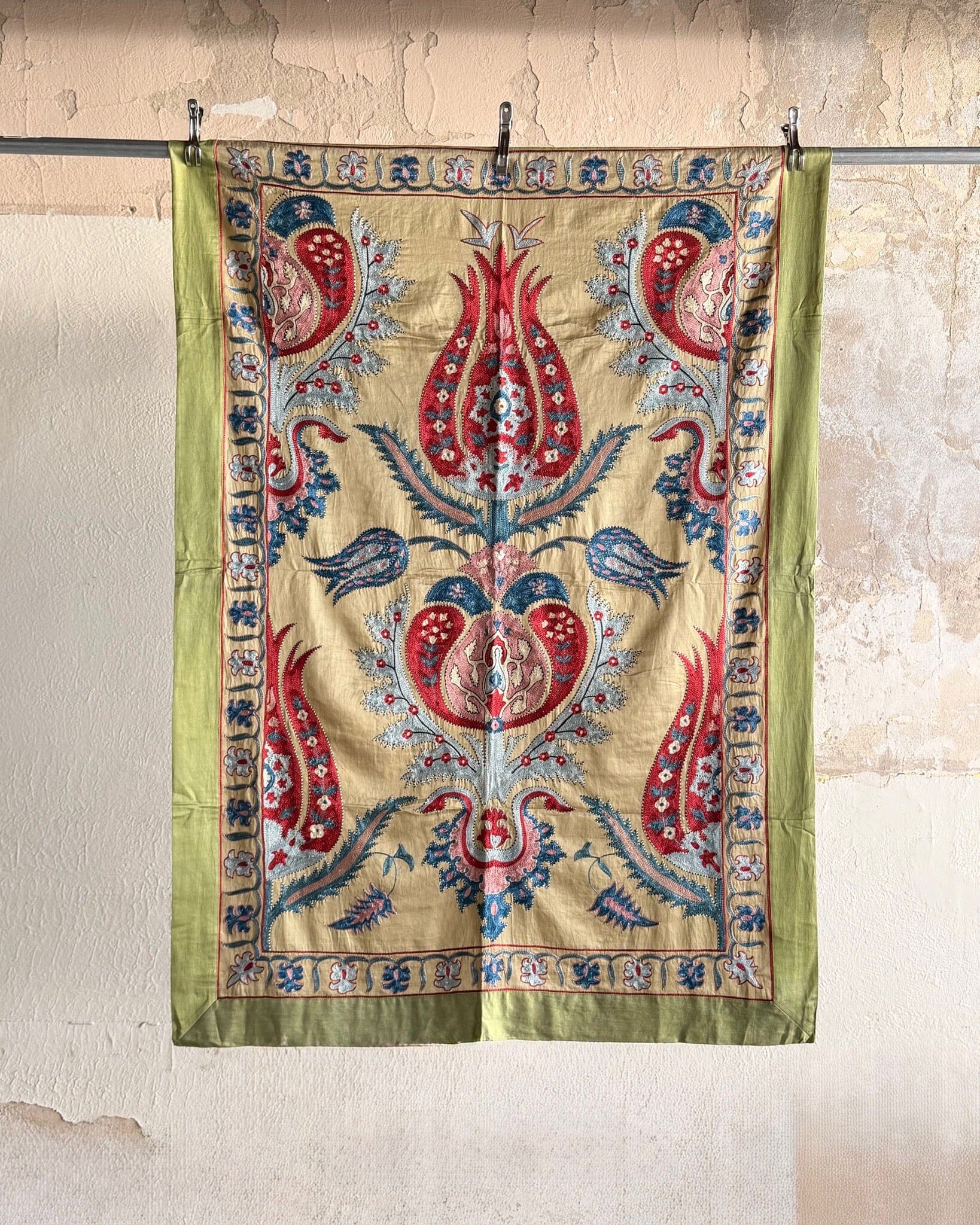 Hand Stitched Suzani (CSSU69926 | 45 x 65") Suzani Aziz Suzani 