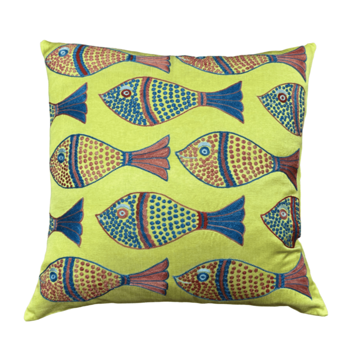 Hand Stitched Suzani Pillow (#SU500524 | 19 1/4 x 18 3/4") Pillow B. Viz Design 