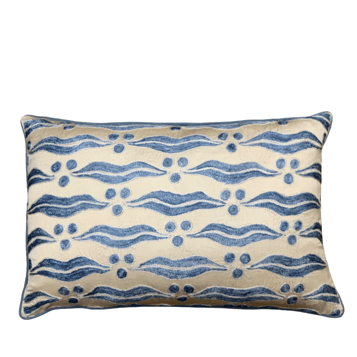 Hand Stitched Suzani Pillow (#SU501324 | 15 x 22 1/2") Pillow B. Viz Design 