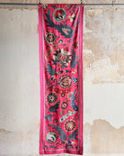 Hand Stitched Suzani Runner (CSSU64326 | 23.5 x 80" ) Suzani Aziz Suzani 