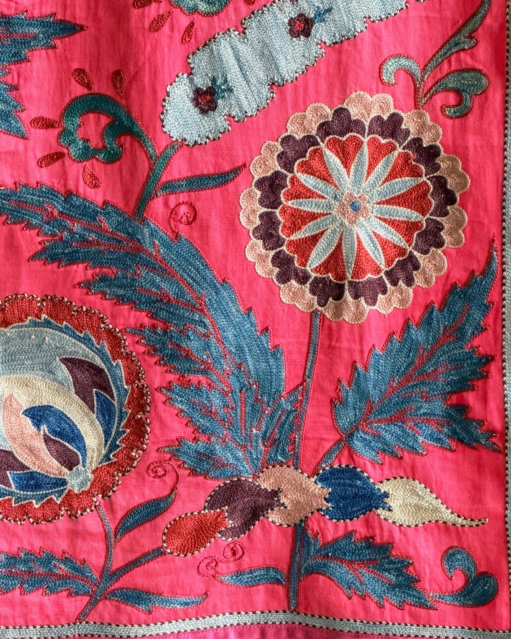 Hand Stitched Suzani Runner (CSSU64326 | 23.5 x 80" ) Suzani Aziz Suzani 