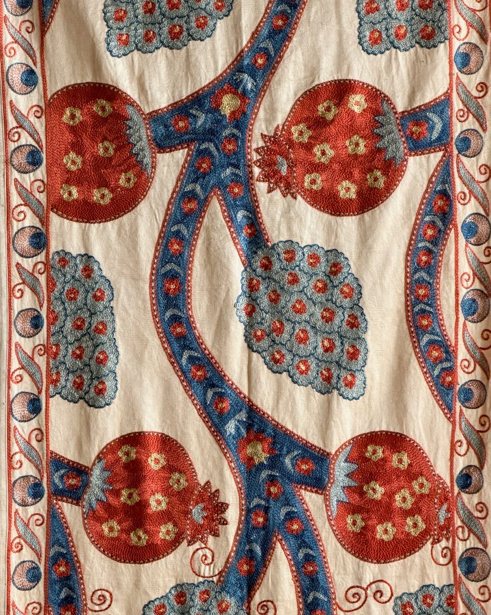 Hand Stitched Suzani Runner (CSSU64526 | 25 x 83") Suzani Aziz Suzani 