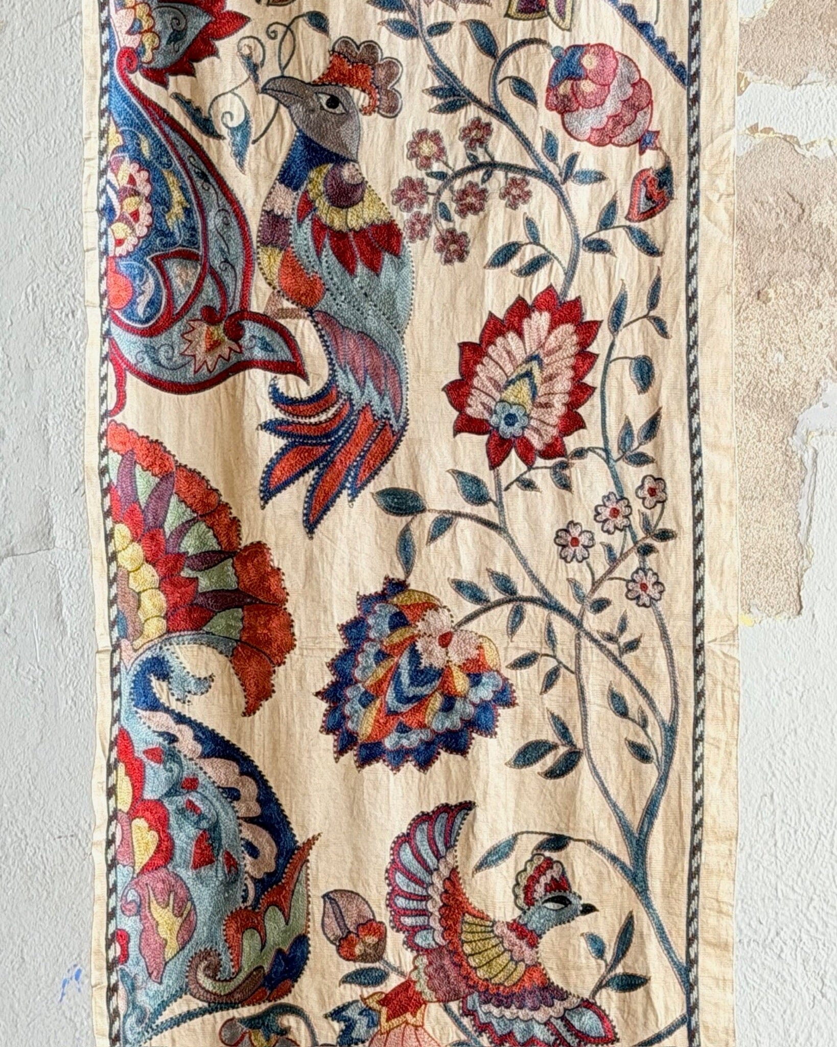 Hand Stitched Suzani Runner (CSSU64626 | 20 x 84" ) Suzani Aziz Suzani 