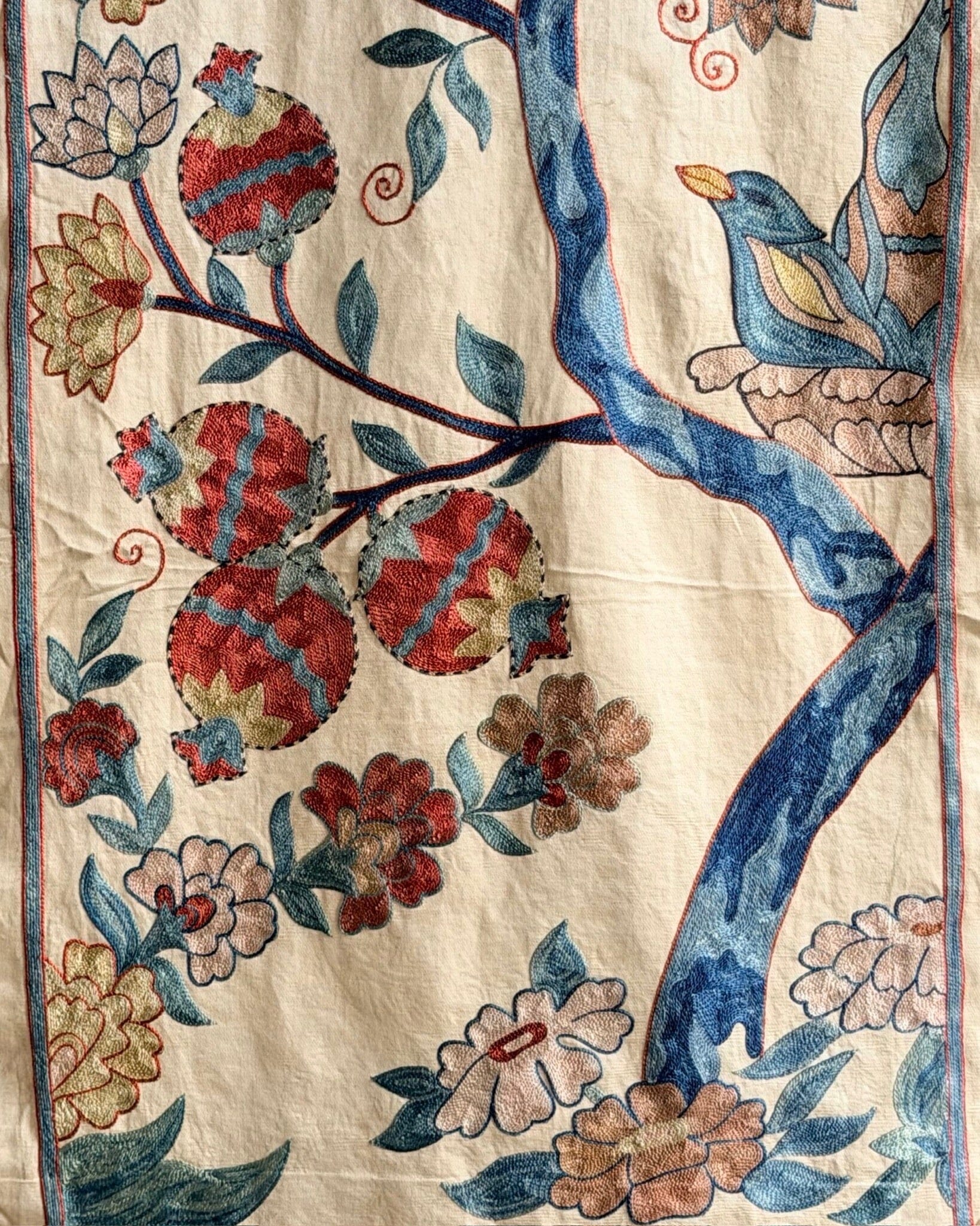 Hand Stitched Suzani Runner (CSSU64926 | 21.5 x 87" ) Suzani Aziz Suzani 