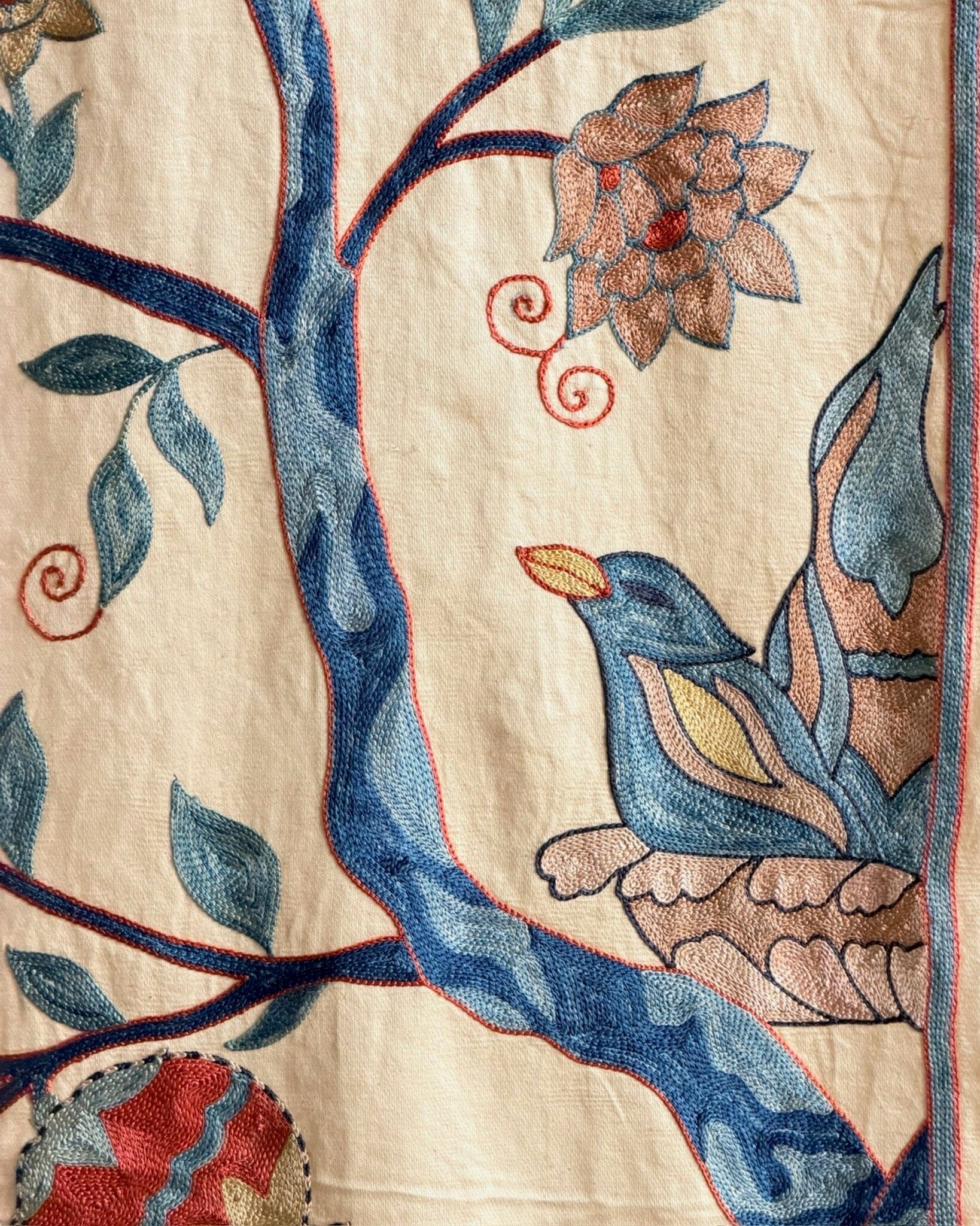 Hand Stitched Suzani Runner (CSSU64926 | 21.5 x 87" ) Suzani Aziz Suzani 