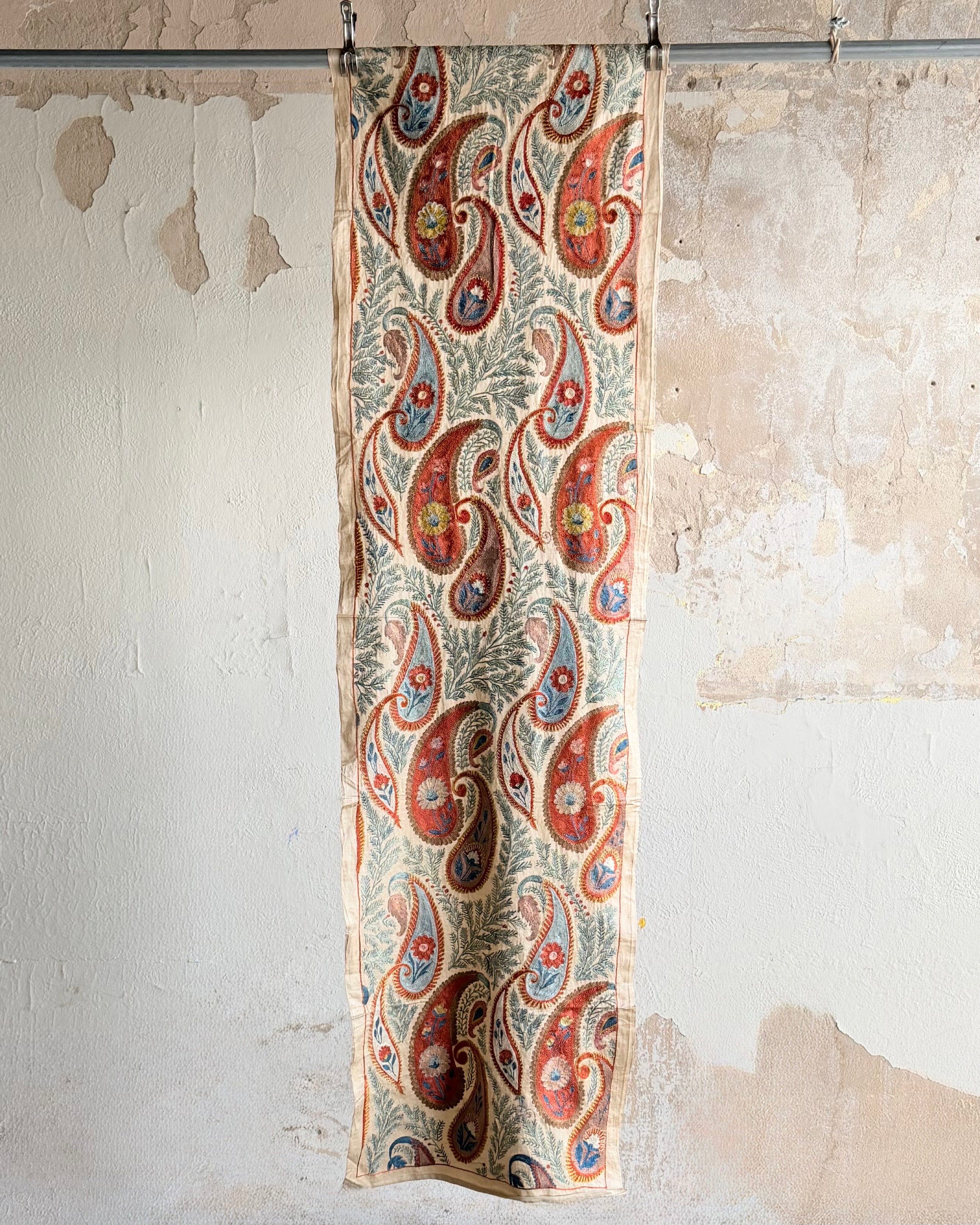 Hand Stitched Suzani Runner (CSSU65026 | 20.5 x 75.5") Suzani Aziz Suzani 
