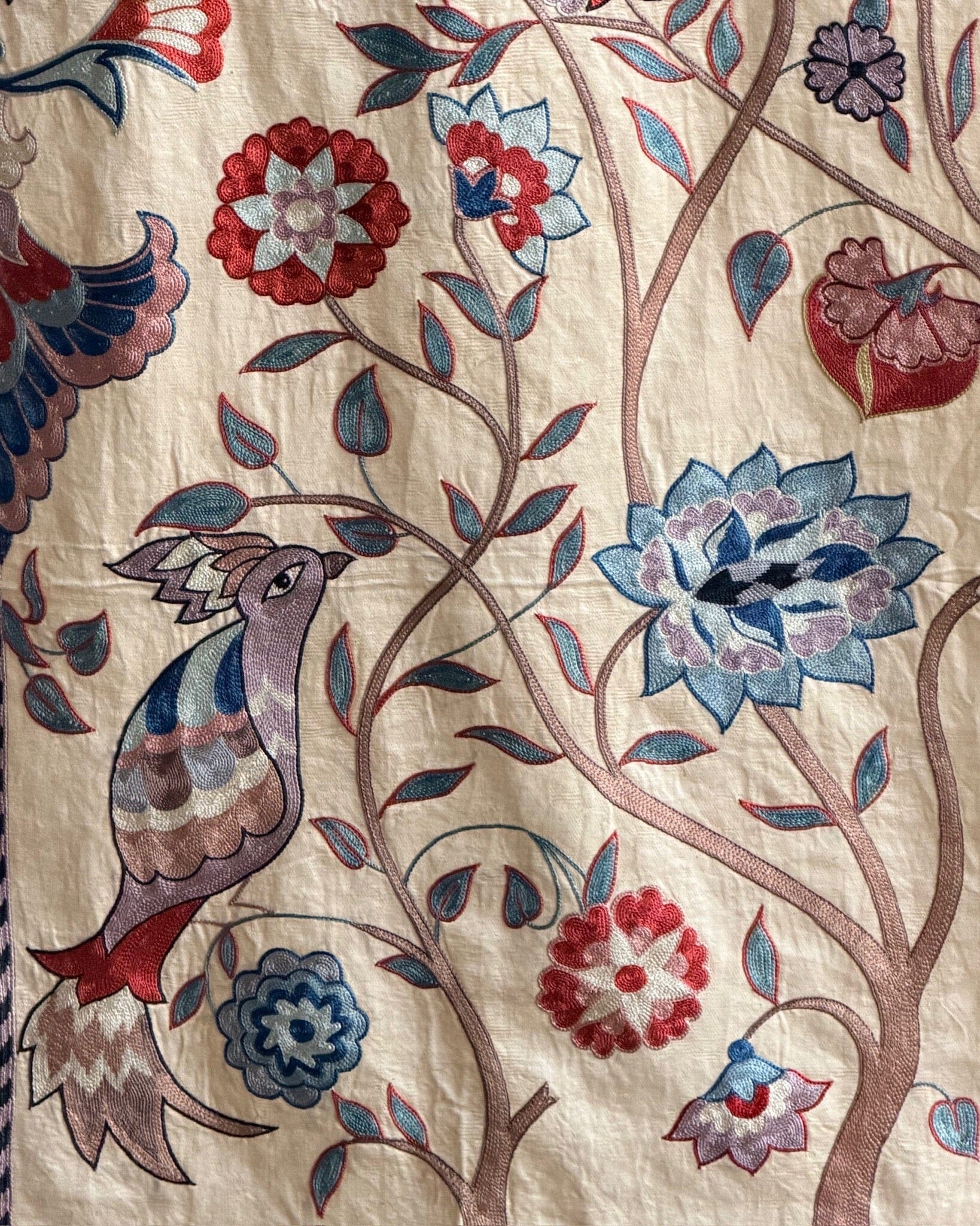 Hand Stitched Suzani Runner (CSSU65326 | 21 x 84" ) Suzani Aziz Suzani 