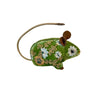 Handmade Embroidered Mouse on Silk Velvet Objet d'Art Anke Drechsel Emerald 