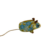 Handmade Embroidered Mouse on Silk Velvet