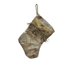 Handmade Mini Stocking from Antique and Vintage Textiles 2616 Ornament B. Viz Design A 