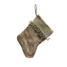 Handmade Mini Stocking from Antique and Vintage Textiles 2616 Ornament B. Viz Design F 