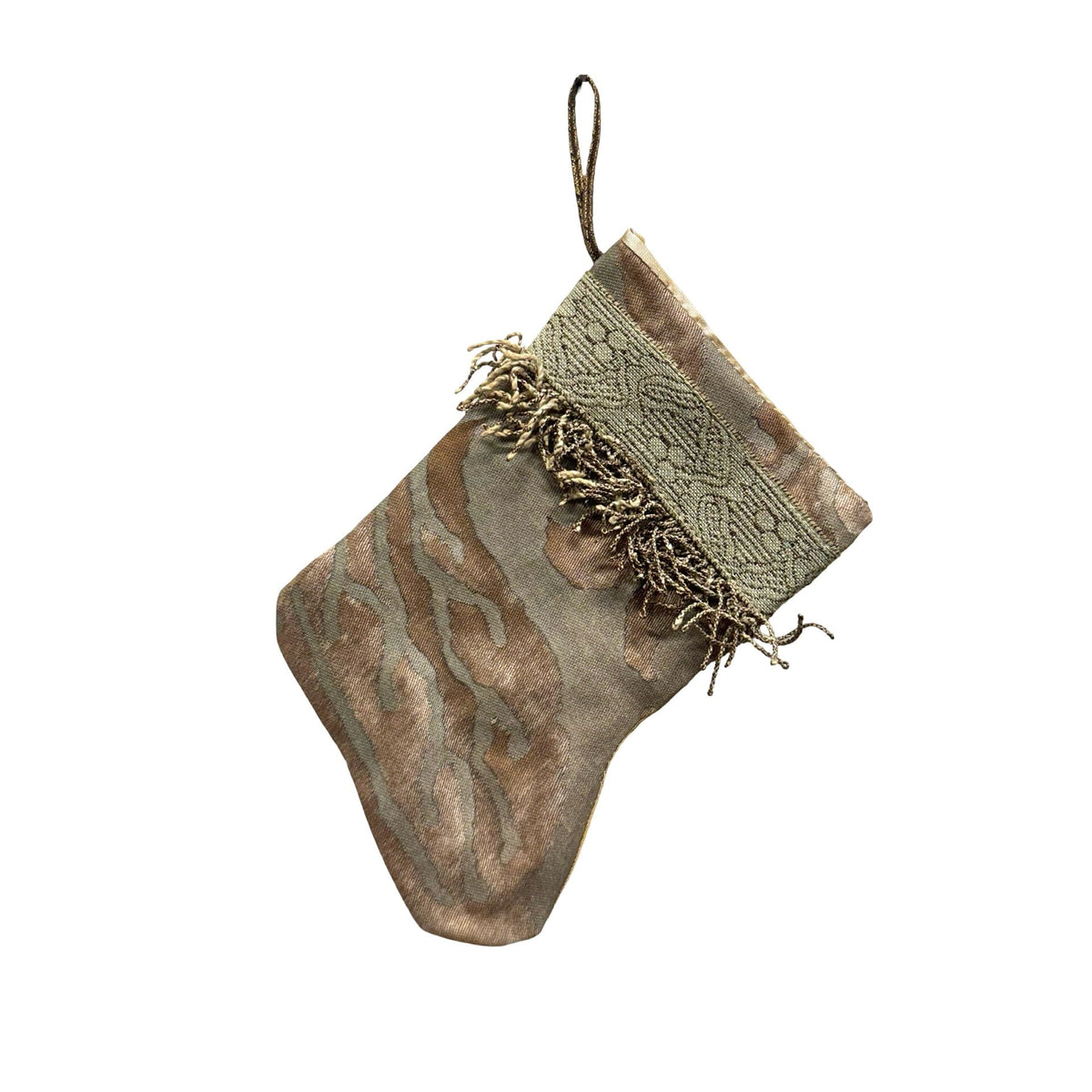 Handmade Mini Stocking from Antique and Vintage Textiles 2616 Ornament B. Viz Design F 