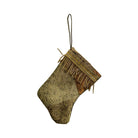 Handmade Mini Stocking from Antique and Vintage Textiles 2640 Ornament B. Viz Design A 