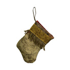 Handmade Mini Stocking from Antique and Vintage Textiles 2640 Ornament B. Viz Design D 