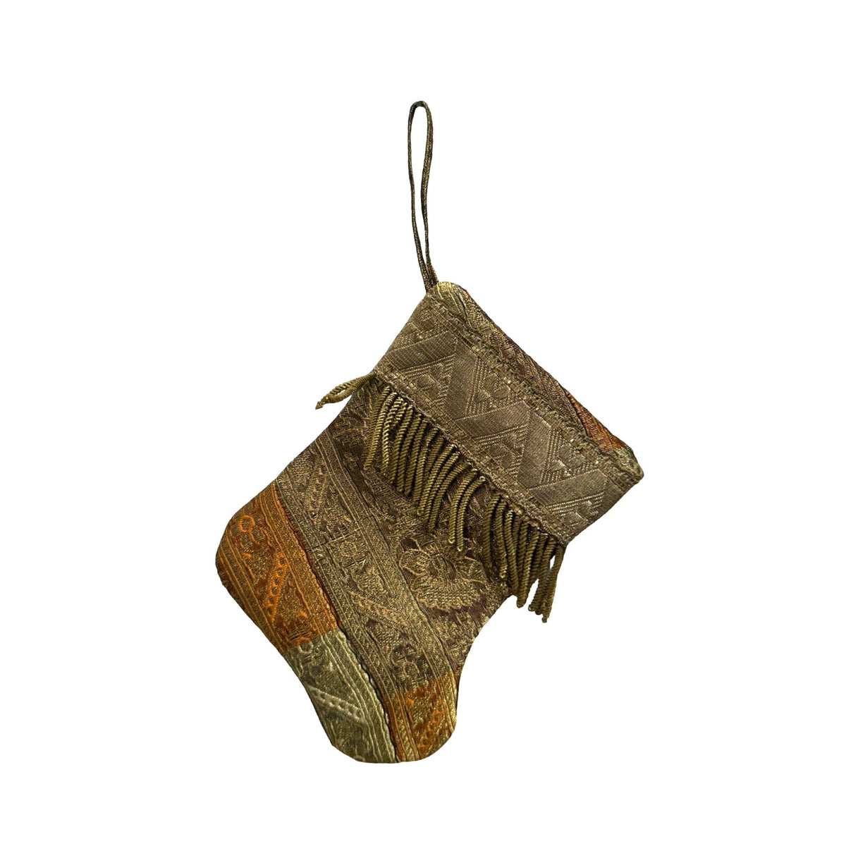 Handmade Mini Stocking from Antique and Vintage Textiles 2640 Ornament B. Viz Design G 