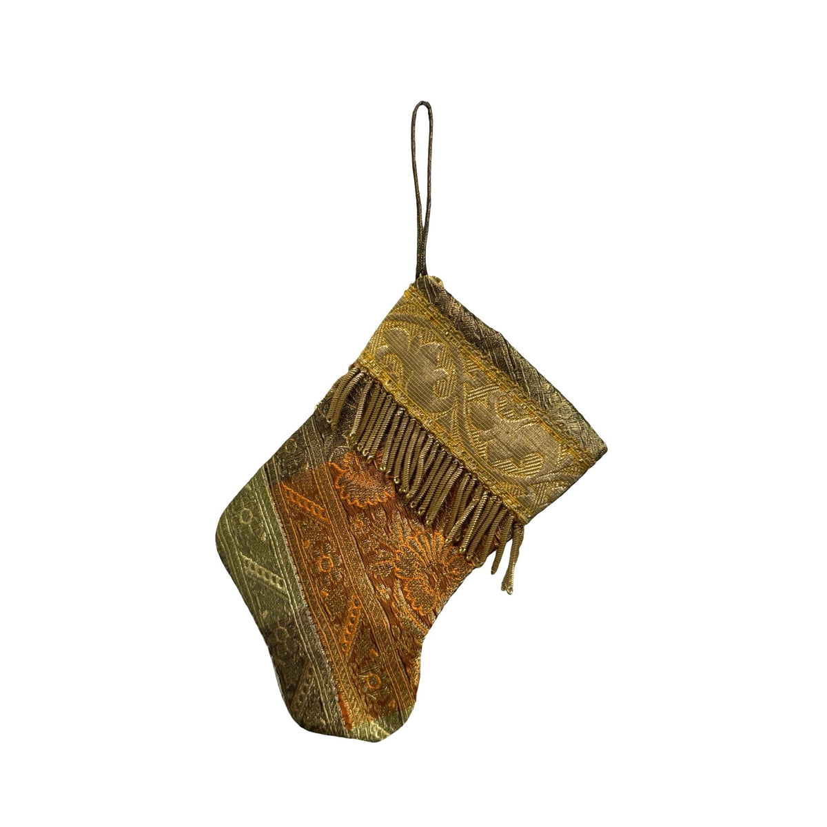 Handmade Mini Stocking from Antique and Vintage Textiles 2640 Ornament B. Viz Design I 