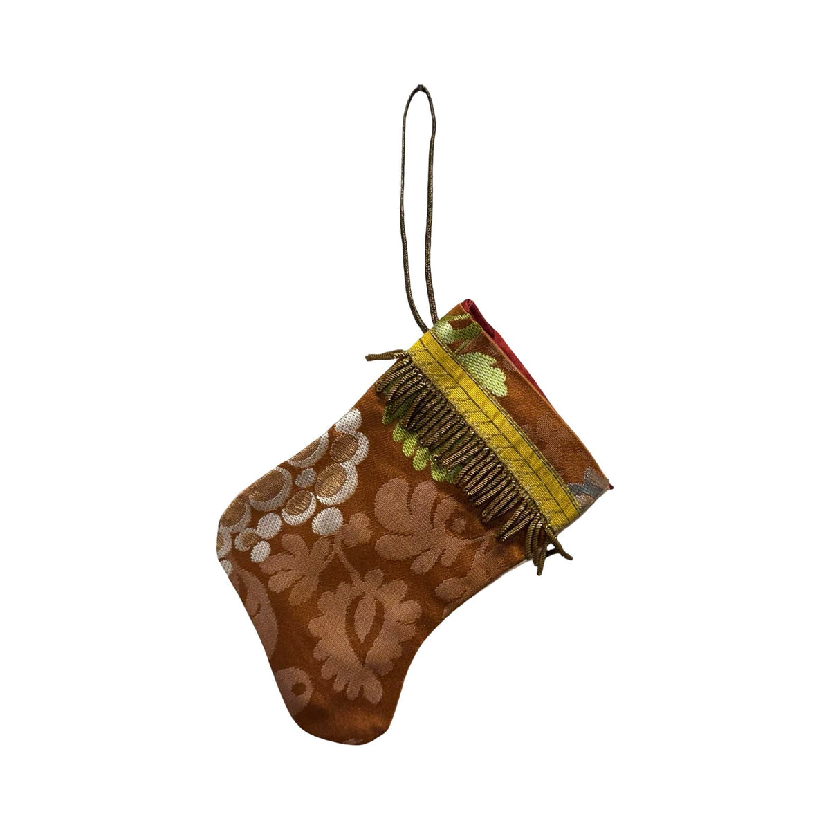 Handmade Mini Stocking from Antique and Vintage Textiles 2643 Ornament B. Viz Design G 