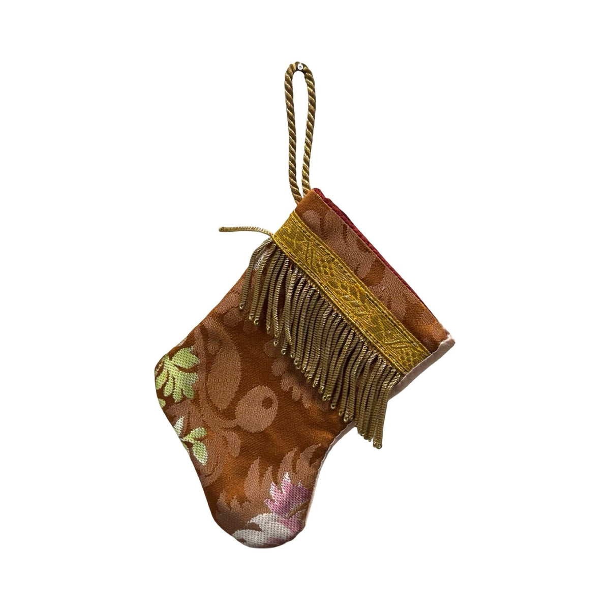 Handmade Mini Stocking from Antique and Vintage Textiles 2643 Ornament B. Viz Design I 