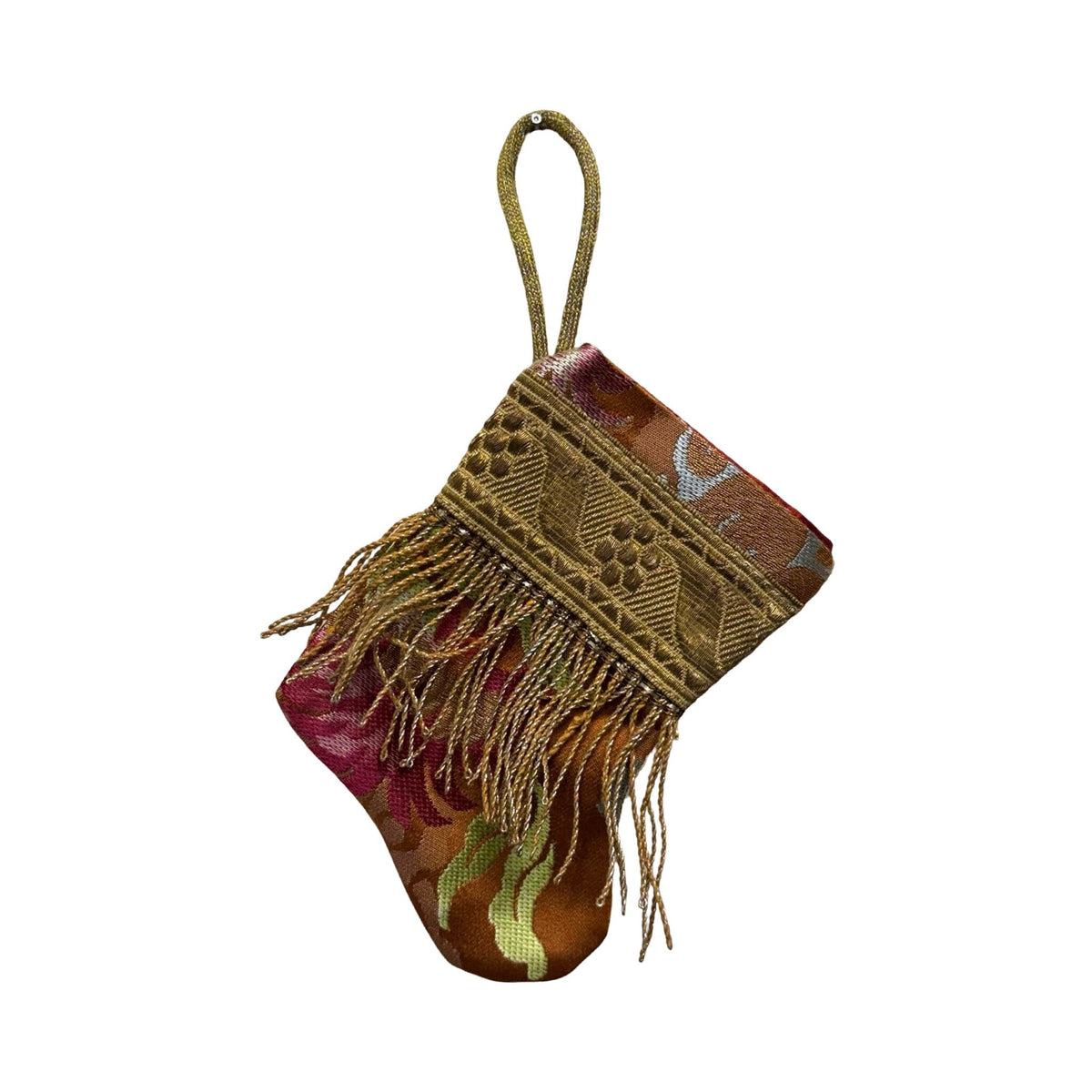 Handmade Mini Stocking from Antique and Vintage Textiles 2643 Ornament B. Viz Design J 