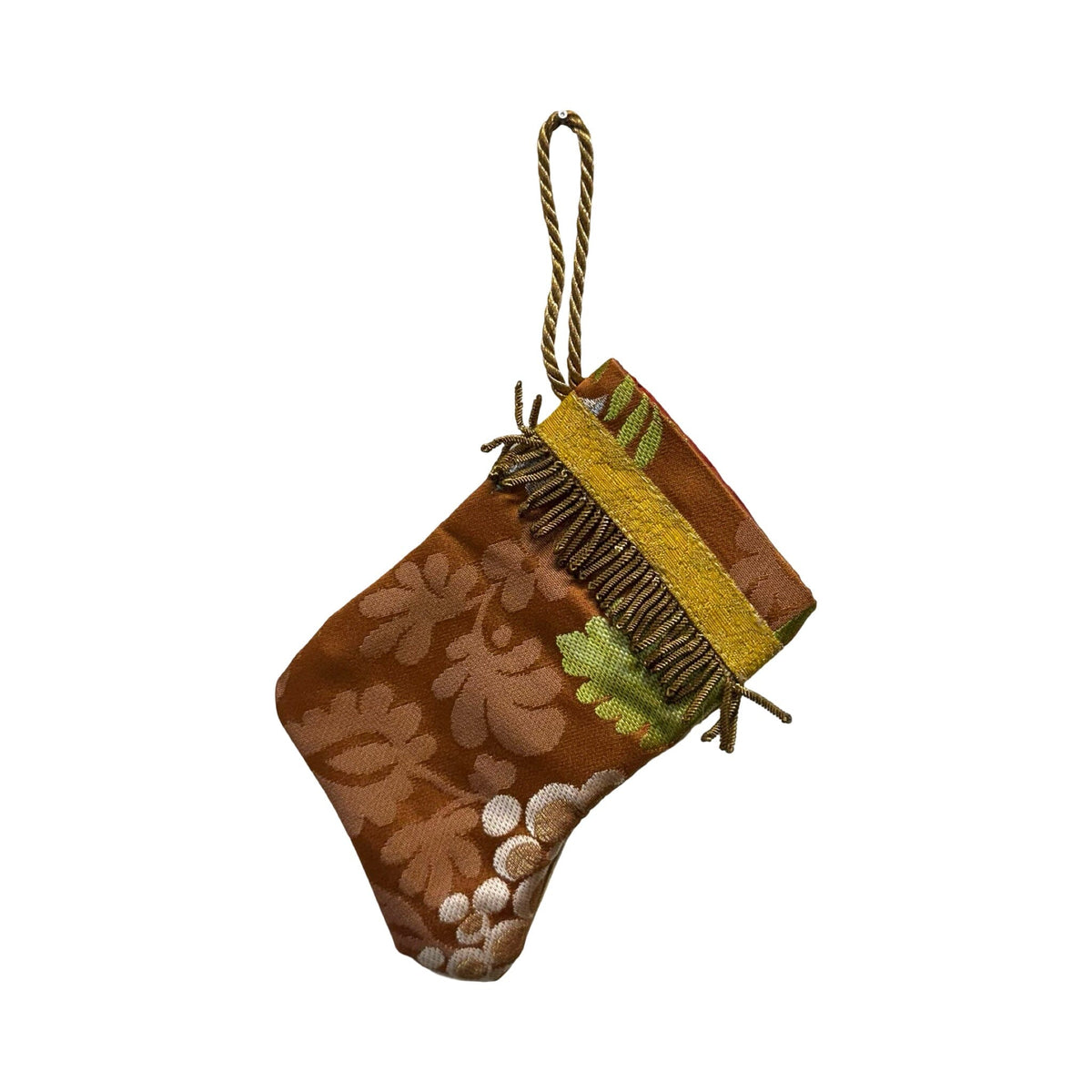 Handmade Mini Stocking from Antique and Vintage Textiles 2643 Ornament B. Viz Design L 