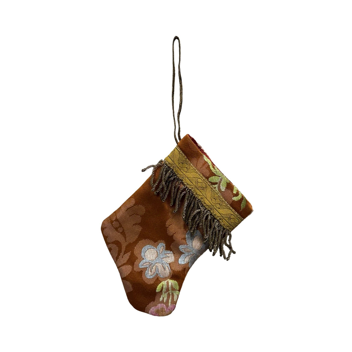 Handmade Mini Stocking from Antique and Vintage Textiles 2643 Ornament B. Viz Design M 