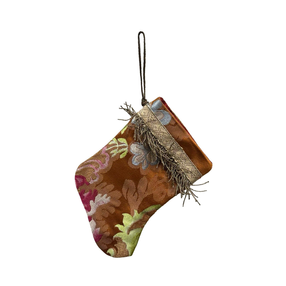 Handmade Mini Stocking from Antique and Vintage Textiles 2643 Ornament B. Viz Design T 