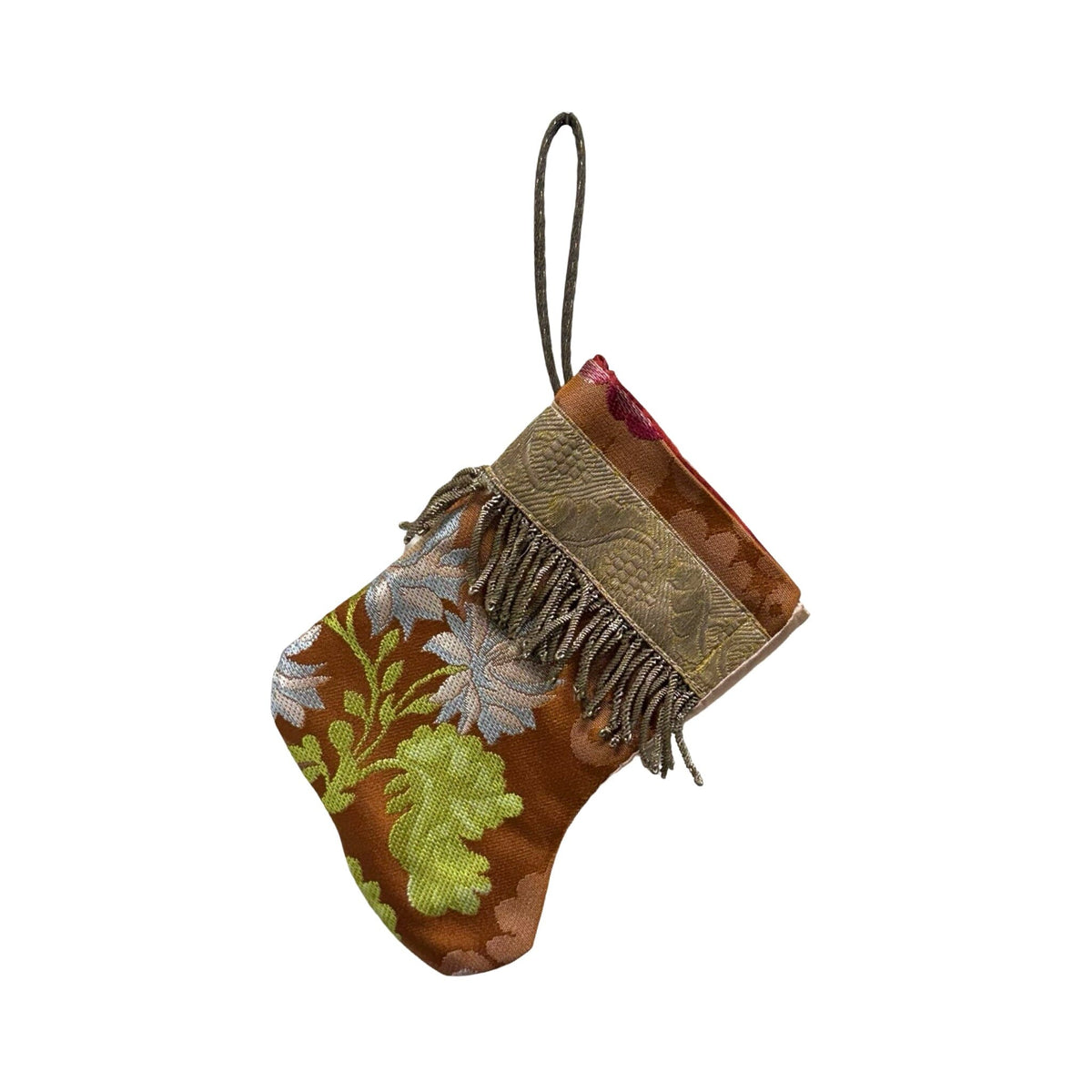Handmade Mini Stocking from Antique and Vintage Textiles 2643 Ornament B. Viz Design V 