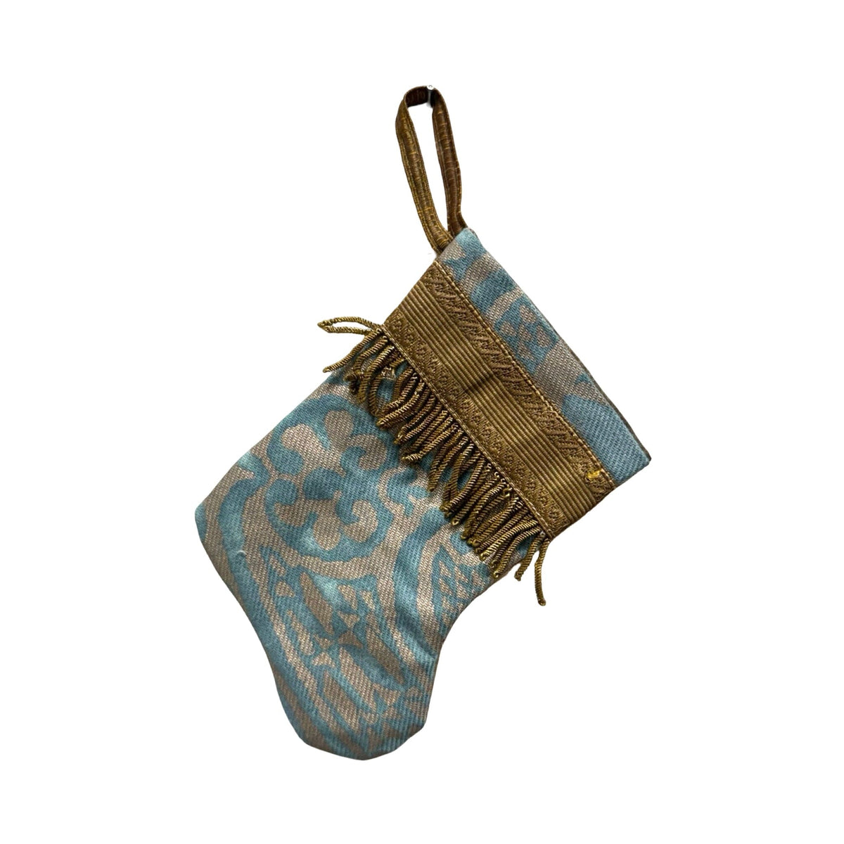 Handmade Mini Stocking from Antique and Vintage Textiles 2645 Ornament B. Viz Design B 