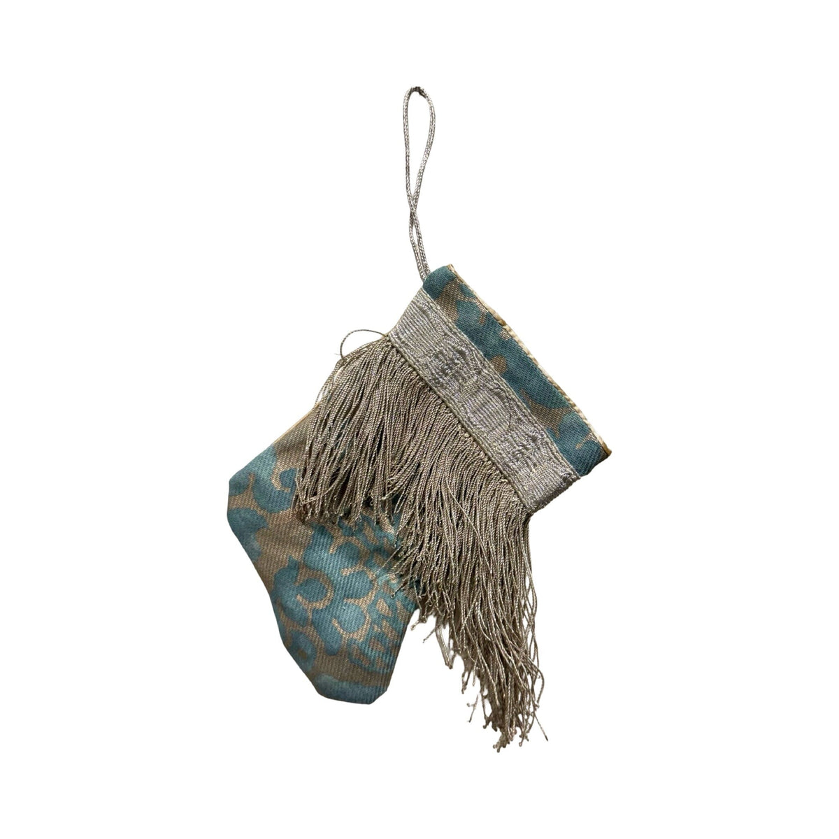 Handmade Mini Stocking from Antique and Vintage Textiles 2645 Ornament B. Viz Design C 