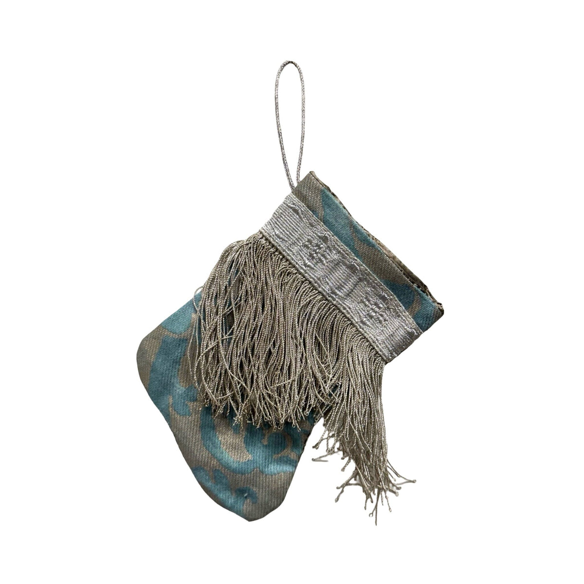 Handmade Mini Stocking from Antique and Vintage Textiles 2645 Ornament B. Viz Design F 