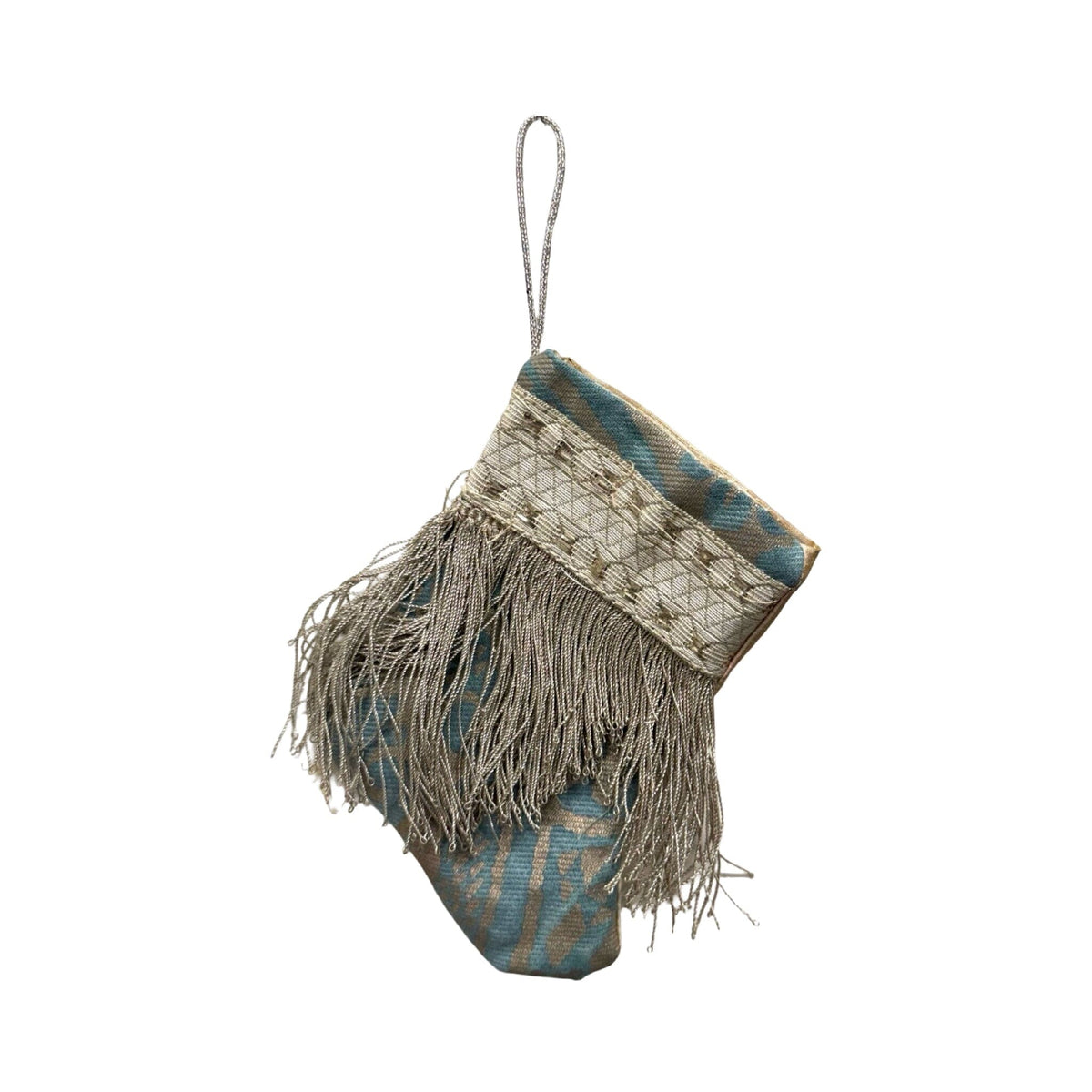 Handmade Mini Stocking from Antique and Vintage Textiles 2645 Ornament B. Viz Design G 