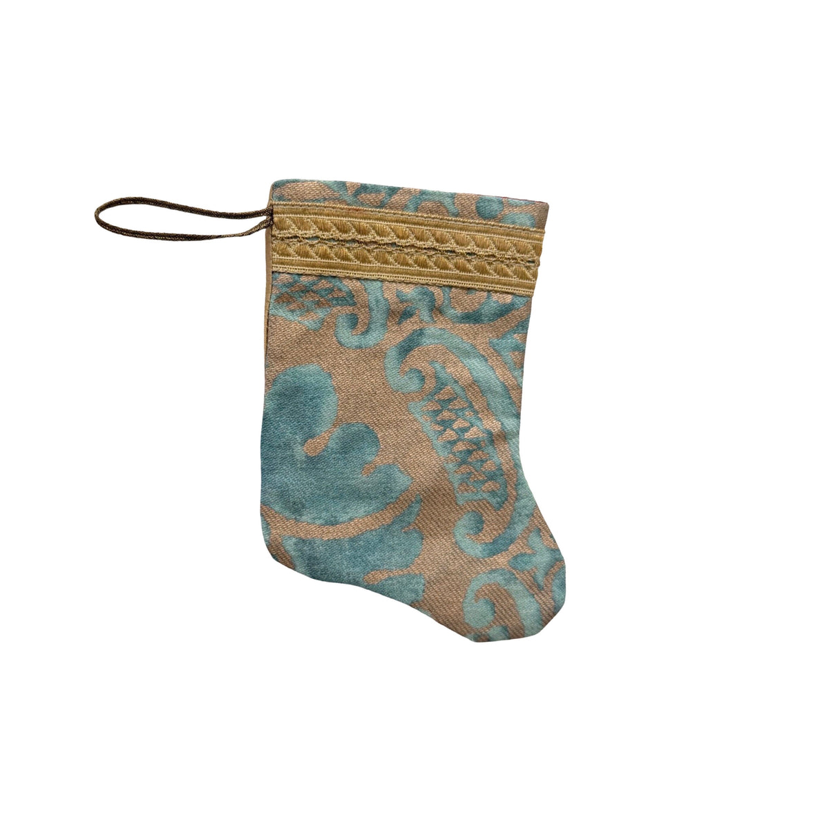 Handmade Mini Stocking from Antique and Vintage Textiles 2645 Ornament B. Viz Design J 
