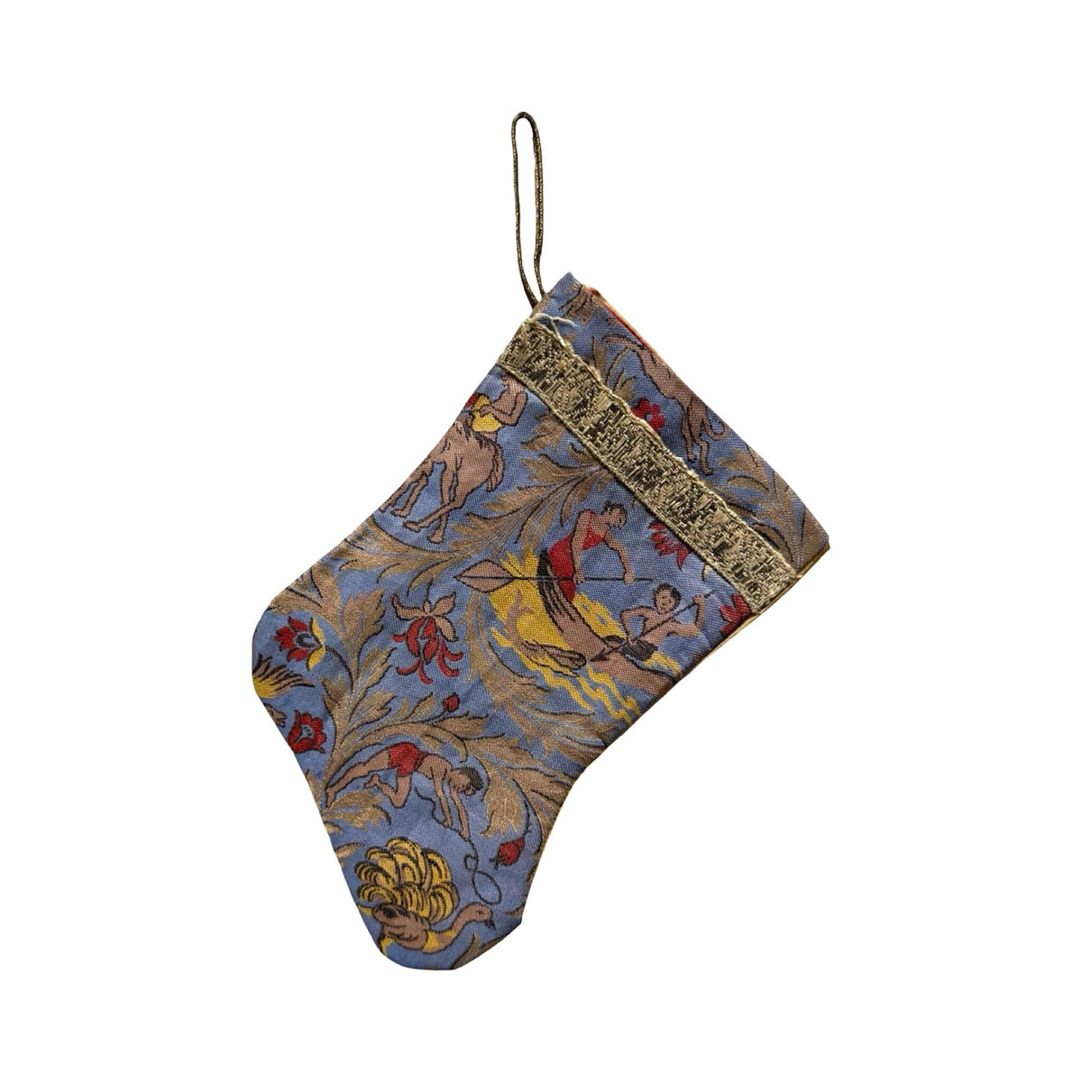 Handmade Mini Stocking from Antique and Vintage Textiles 2646 Ornament B. Viz Design F 