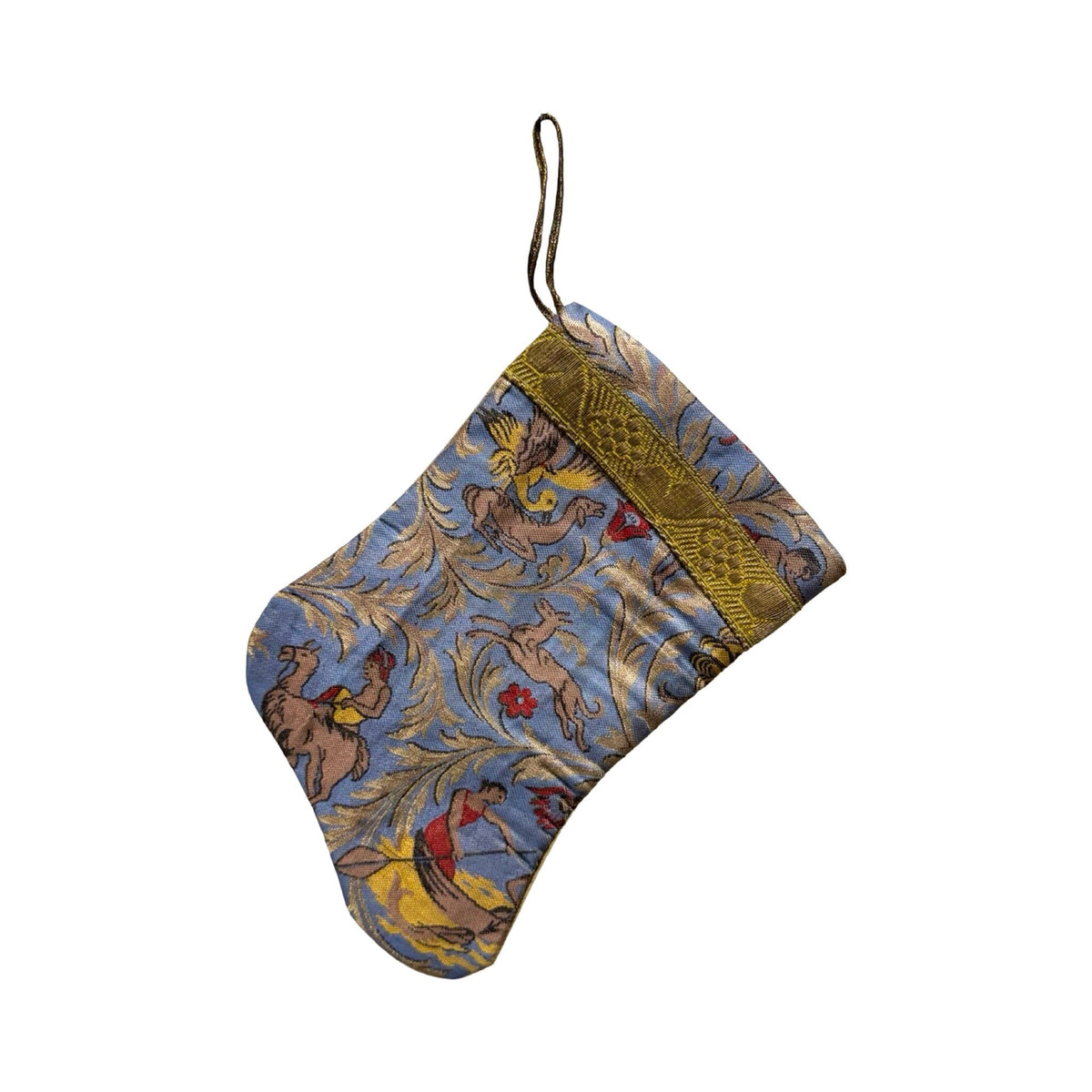 Handmade Mini Stocking from Antique and Vintage Textiles 2646 Ornament B. Viz Design H 