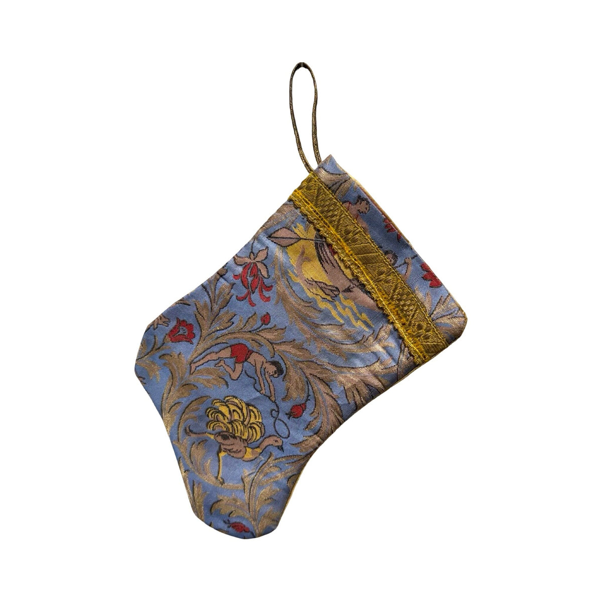 Handmade Mini Stocking from Antique and Vintage Textiles 2646 Ornament B. Viz Design K 