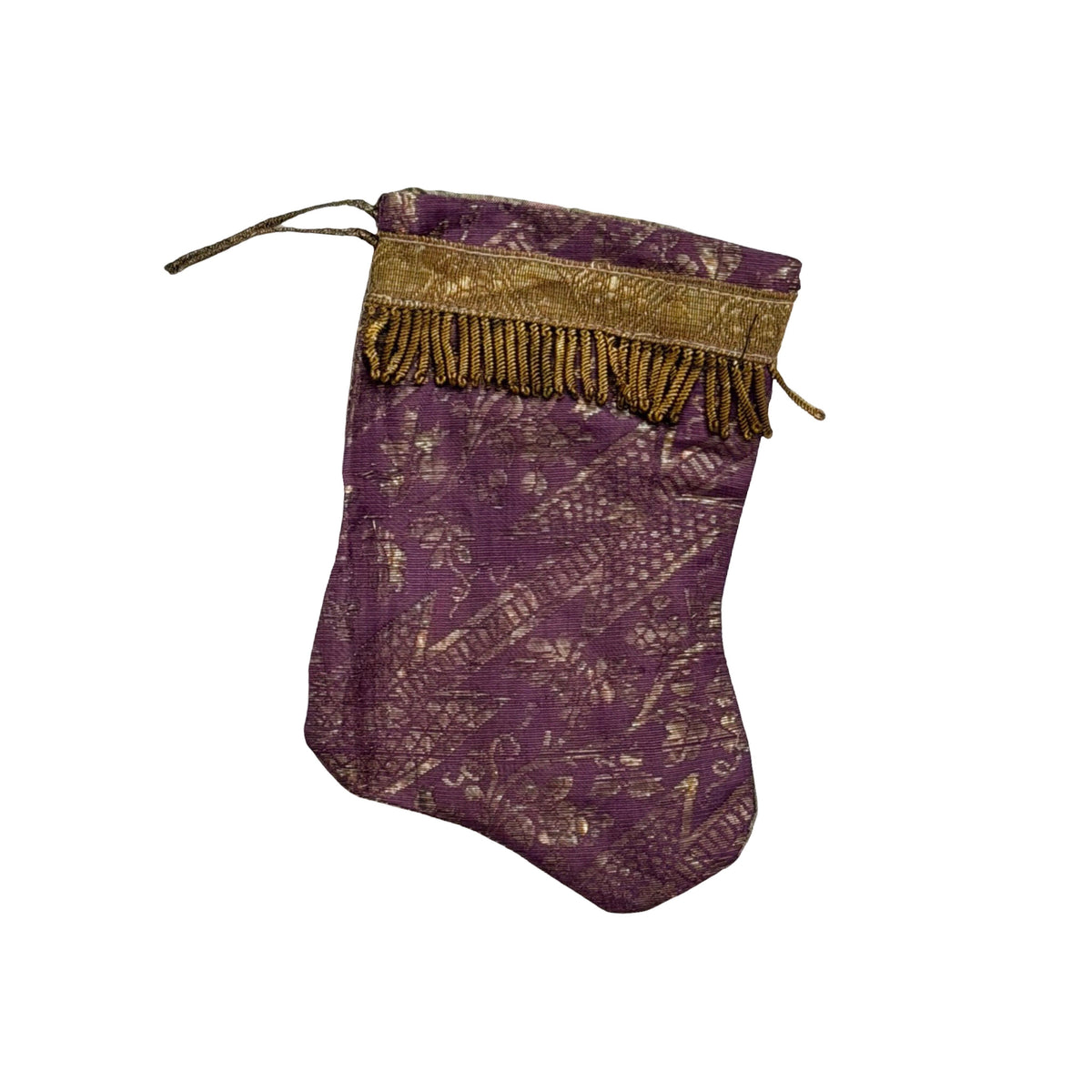 Handmade Mini Stocking from Antique and Vintage Textiles 2647 Ornament B. Viz Design G 