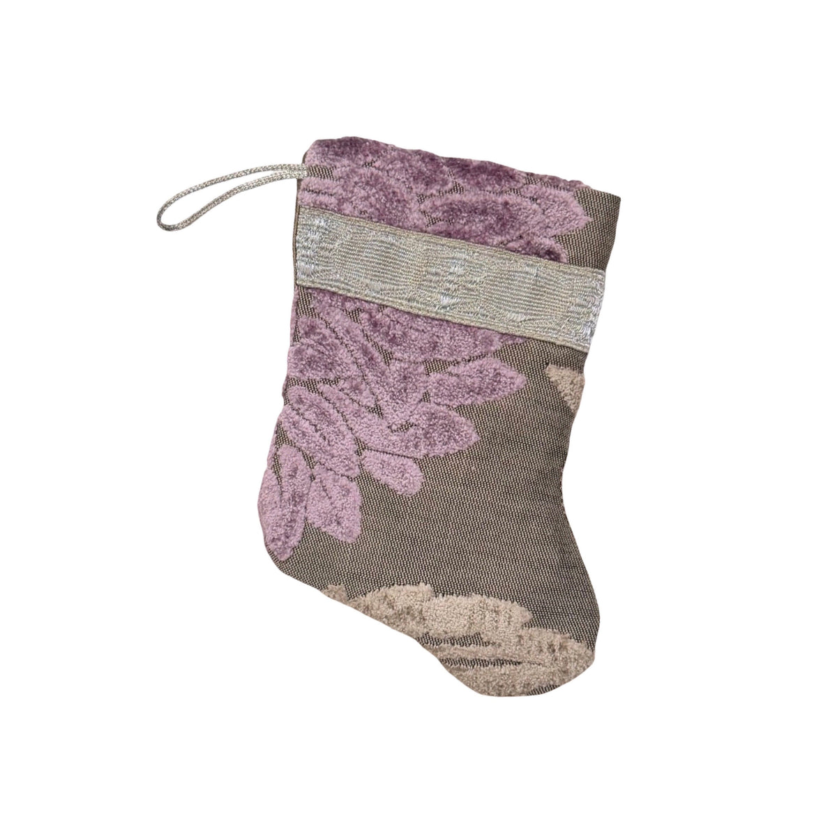 Handmade Mini Stocking from Antique and Vintage Textiles 2650 Ornament B. Viz Design A 